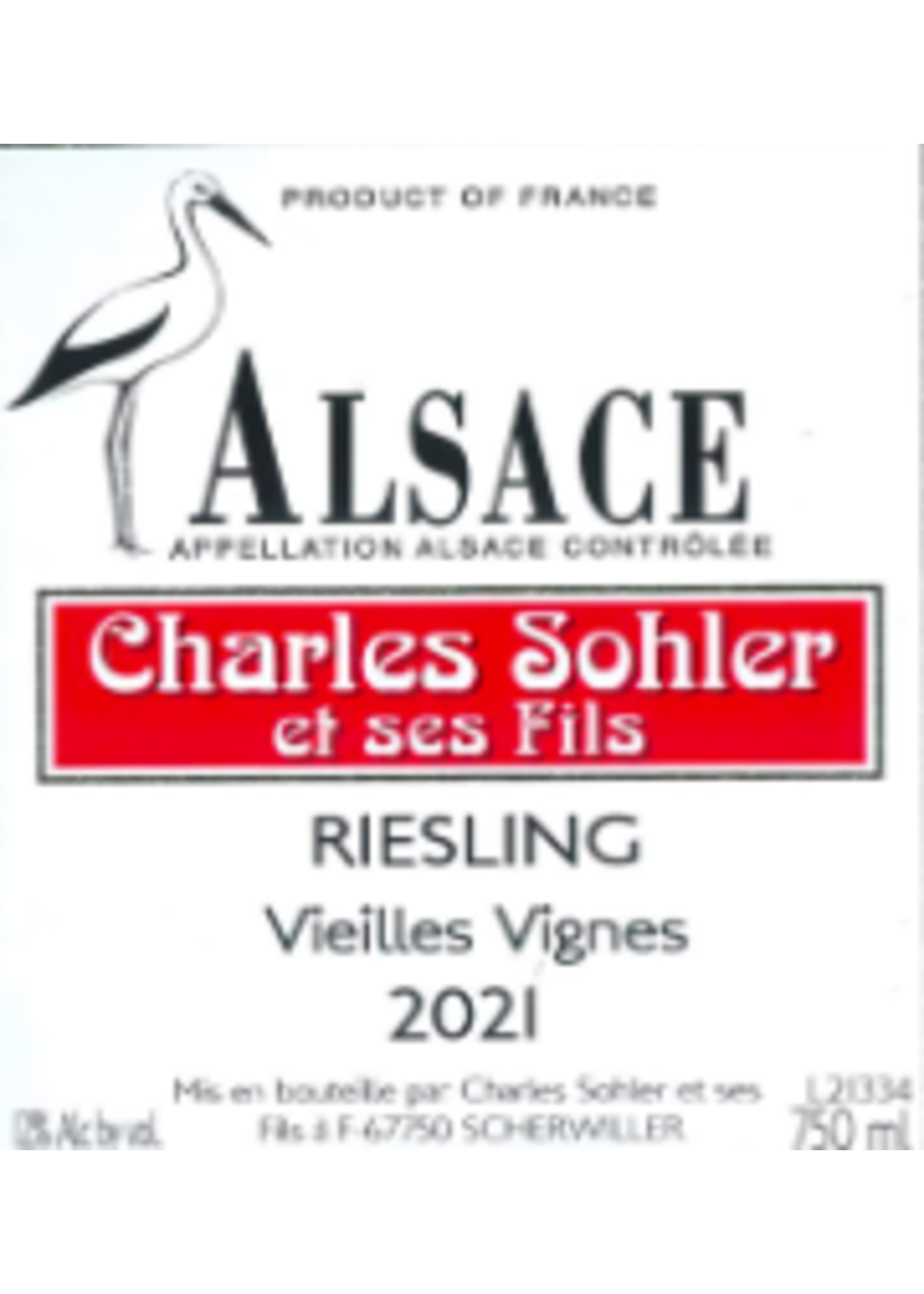Charles Sohler et ses Fils Charles Sohler et ses Fils / Riesling Vieilles Vignes 2021 / 750mL