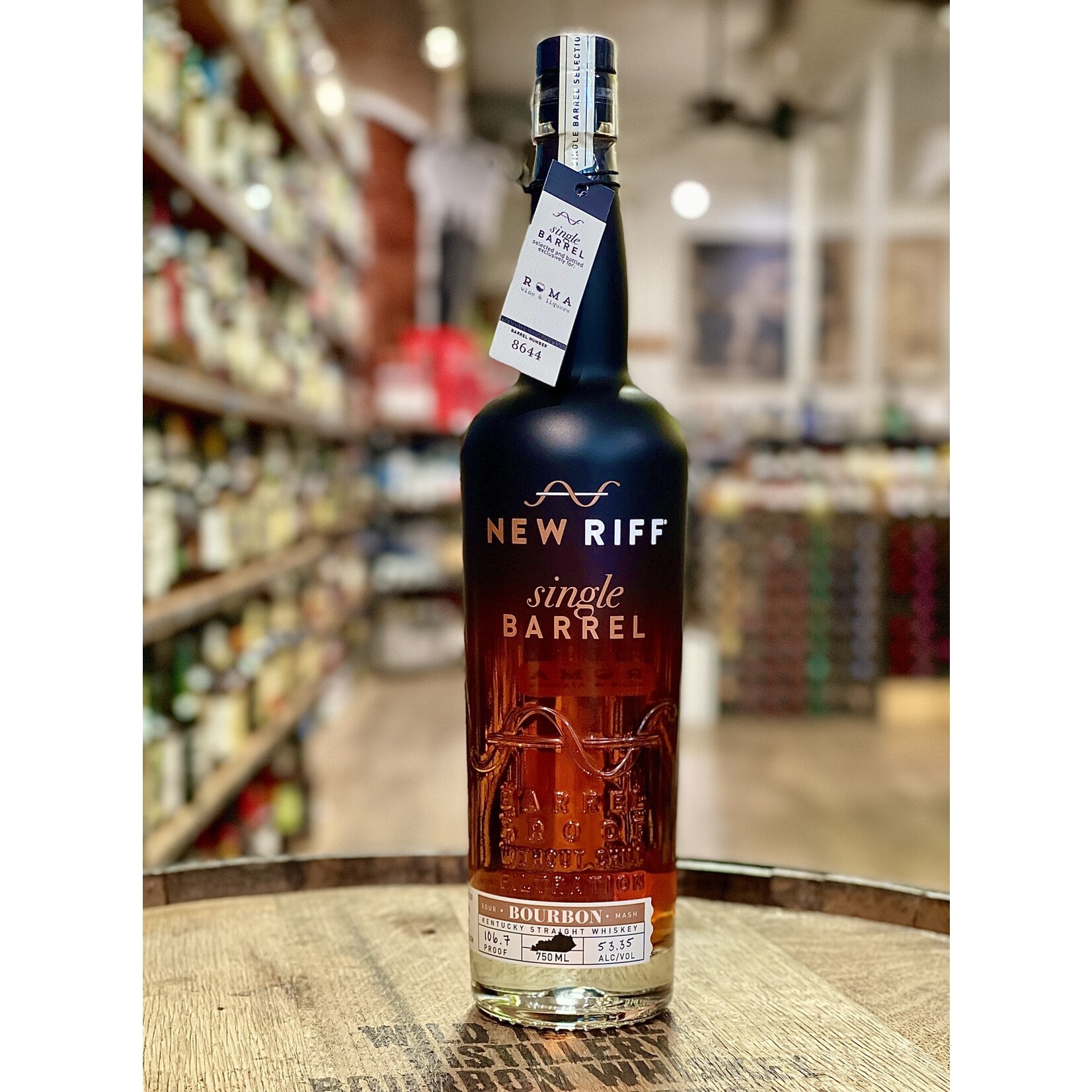 New Riff New Riff / Roma Store Pick Single Barrel Bourbon Whiskey 53.35% abv / 750mL