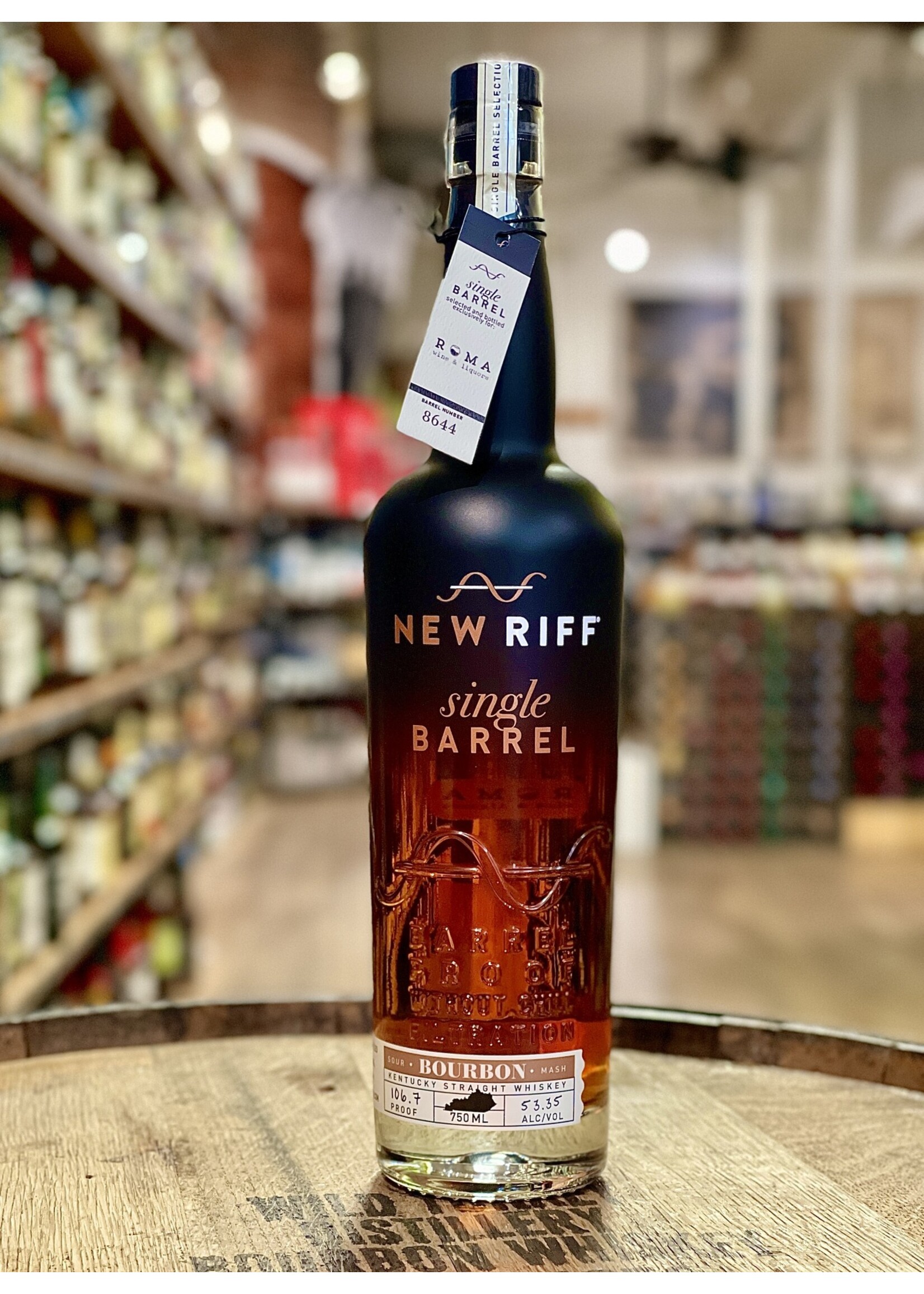 New Riff New Riff / Roma Store Pick Single Barrel Bourbon Whiskey 53.35% abv / 750mL
