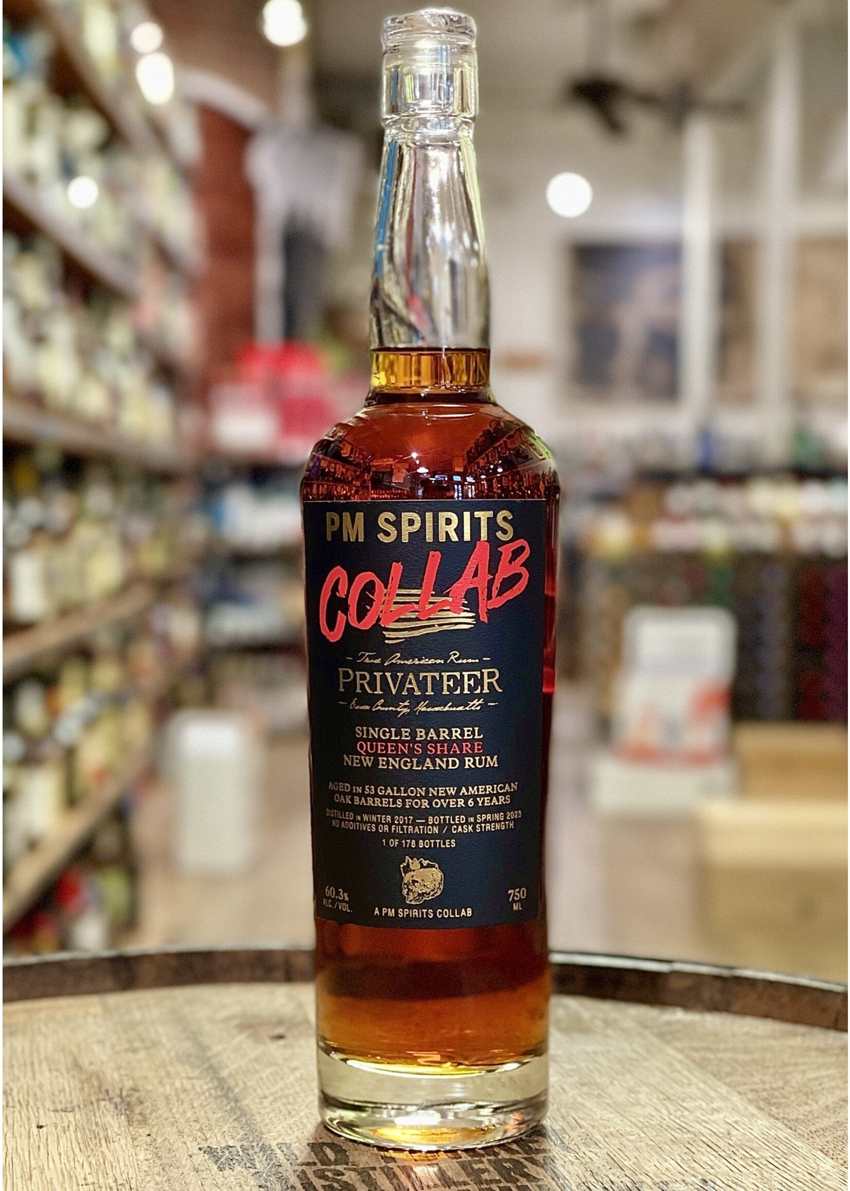 Privateer Privateer / PM Spirits Collab Queen’s Share 6 Year Single Barrel New England Rum 60.3% abv / 750mL