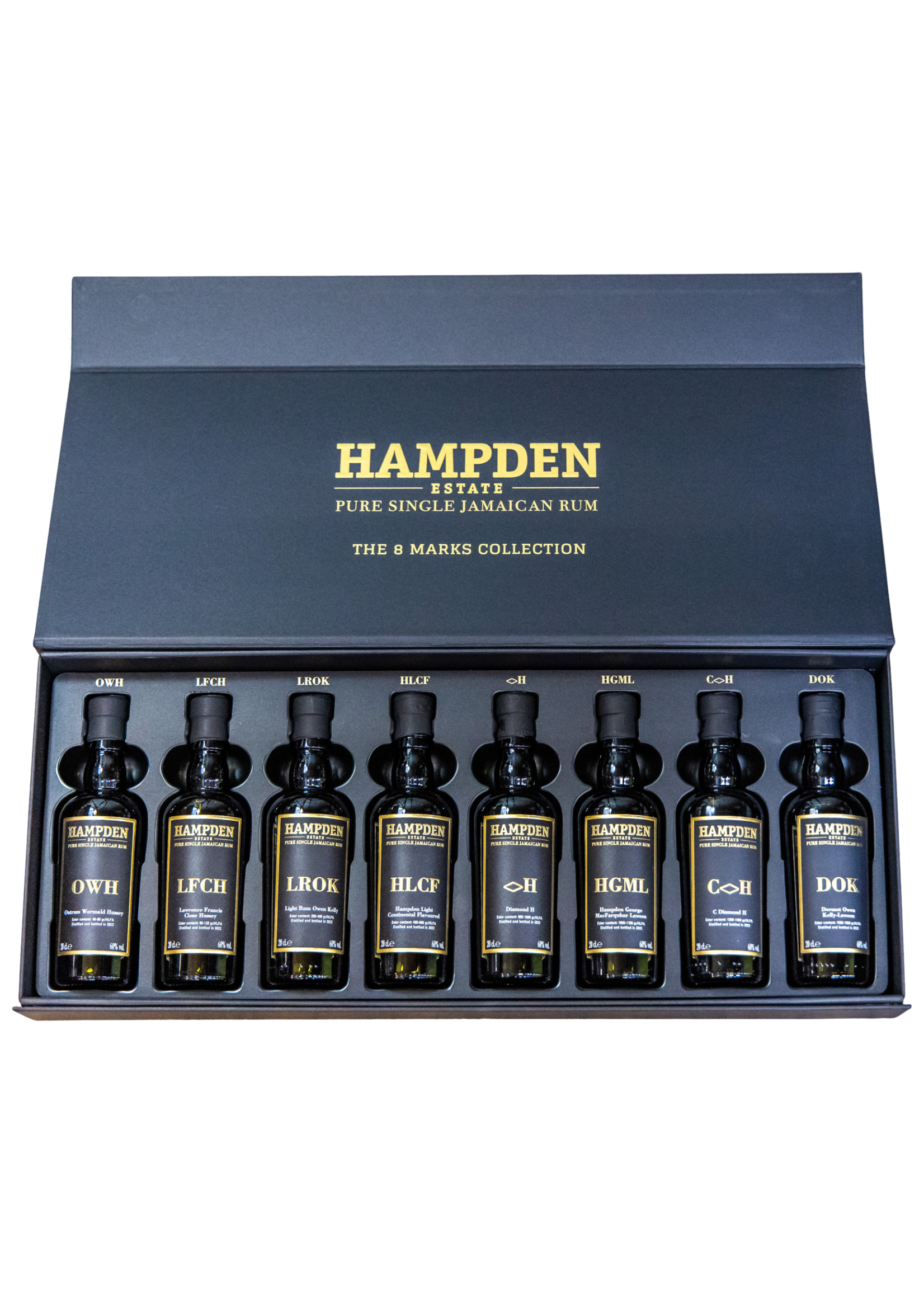 Hampden Hampden / 8 Marks Collection Single Jamaican Rum 60% abv / 200mL X 8 bottles