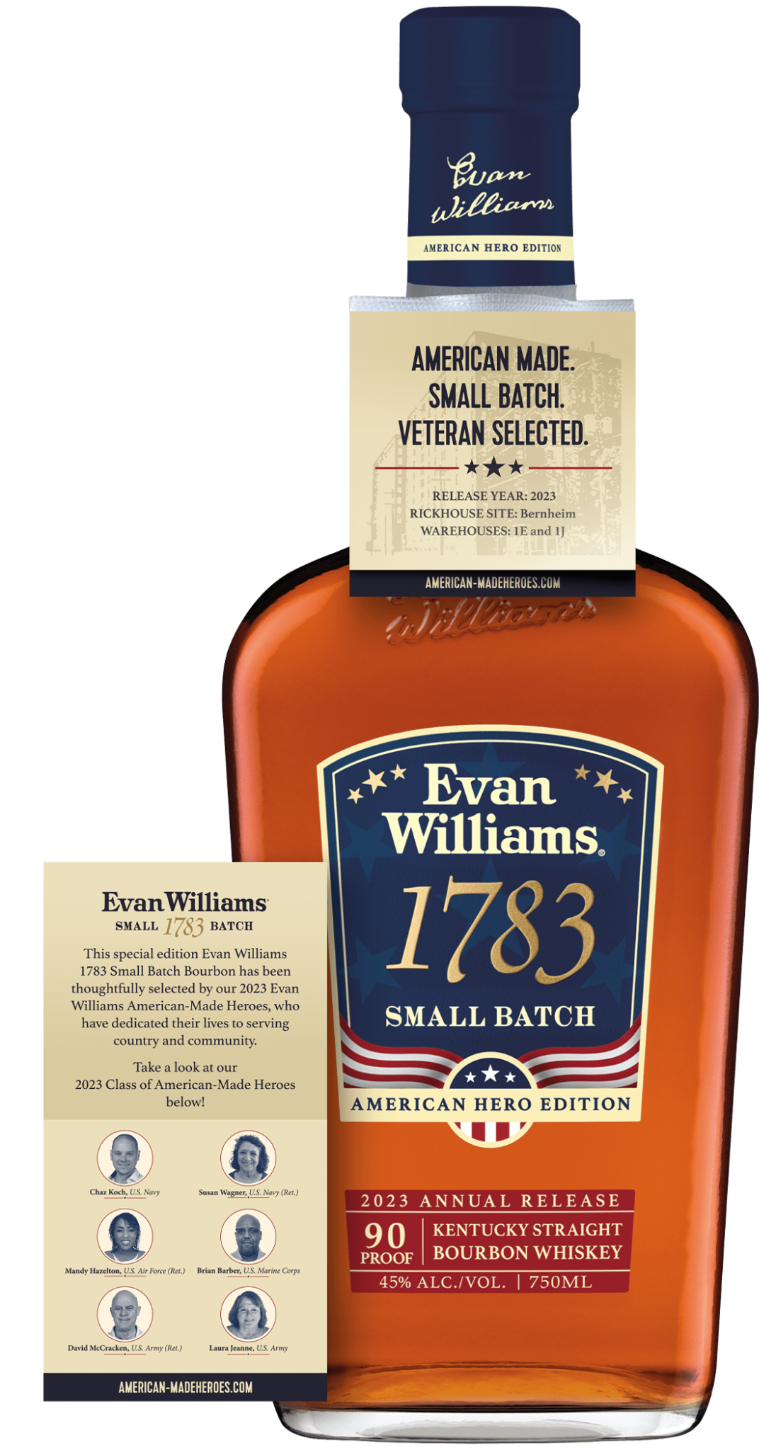 Evan Williams / Bourbon 1783 American Hero Edition 45% abv / 750mL