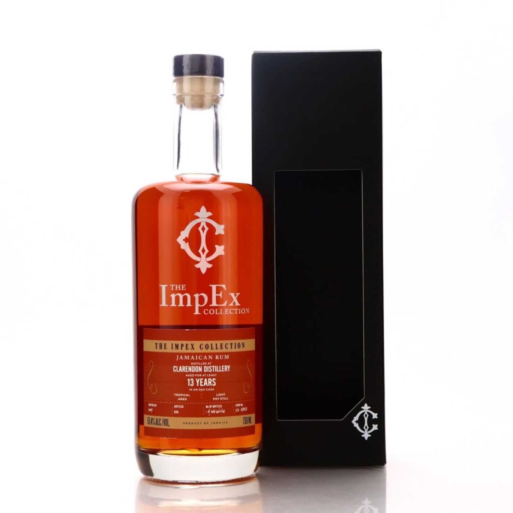 The Impex Collection The Impex Collection / Clarendon 13 Year Jamaican Rum Light Pot Still Single Cask 51.4% abv / 750mL