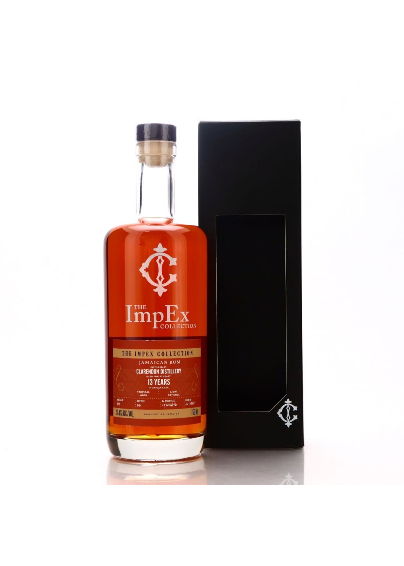 The Impex Collection The Impex Collection / Clarendon 13 Year Jamaican Rum Light Pot Still Single Cask 51.4% abv / 750mL