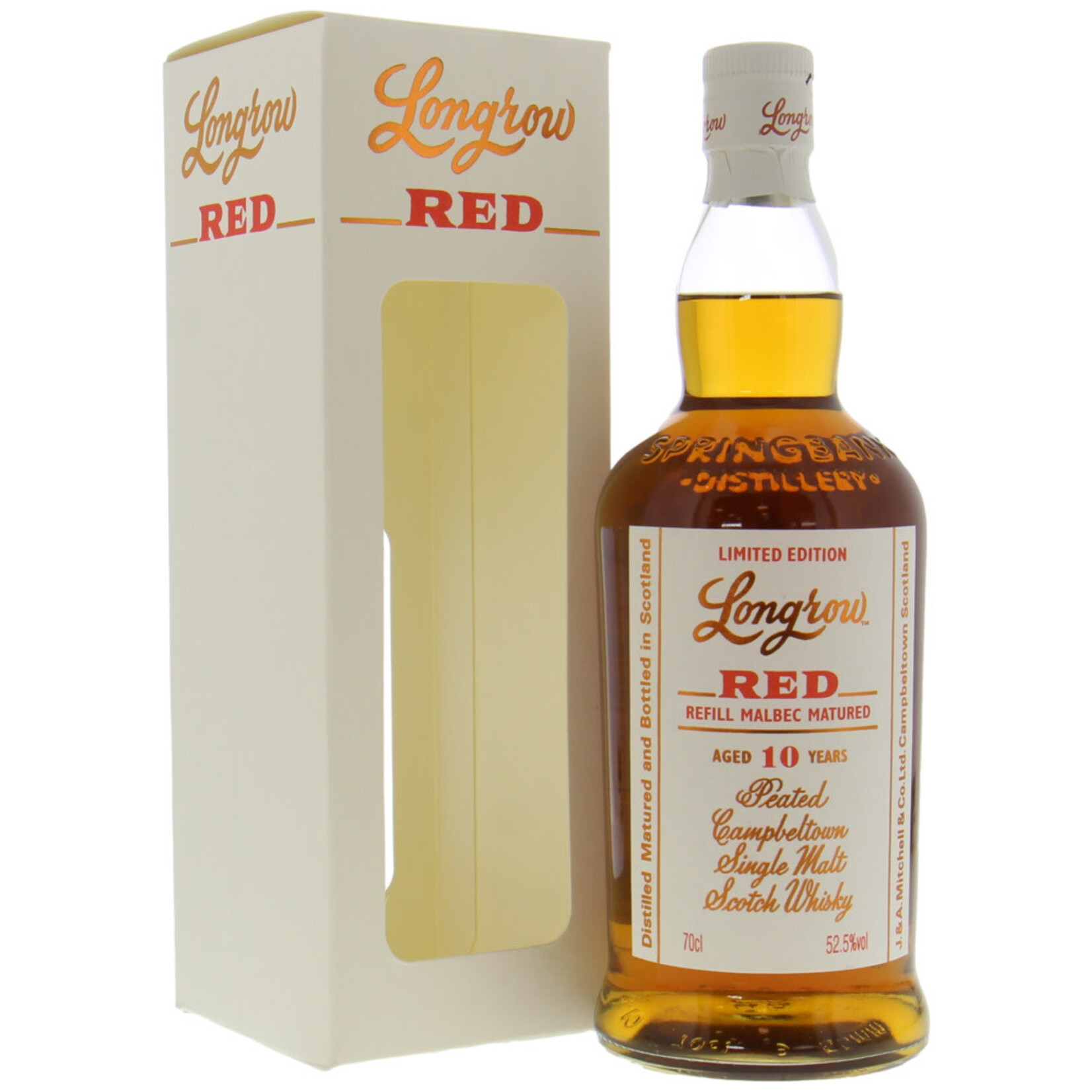 Springbank Longrow / 'Red' Limited Edition Malbec Cask Matured Peated 10 Year Old Single Malt Scotch Whisky / 750mL