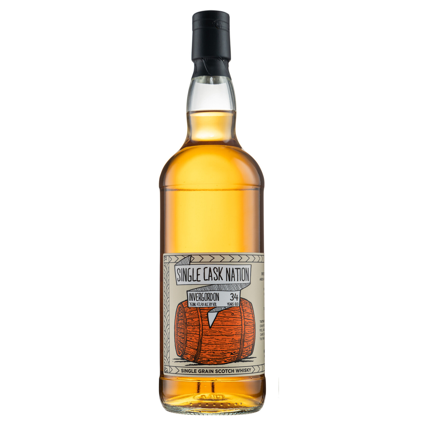 Single Cask Nation Single Cask Nation / Invergordon 34 Year Single Grain Scotch Whisky 47.4% abv / 750mL