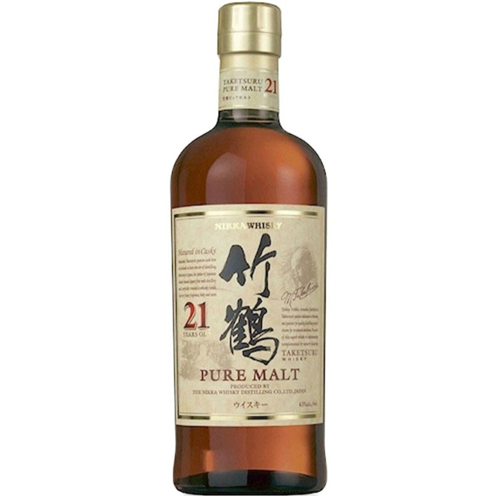 Nikka Nikka / Taketsuru 21 Years Old Pure Malt Japanese Whisky 43% abv / 750mL