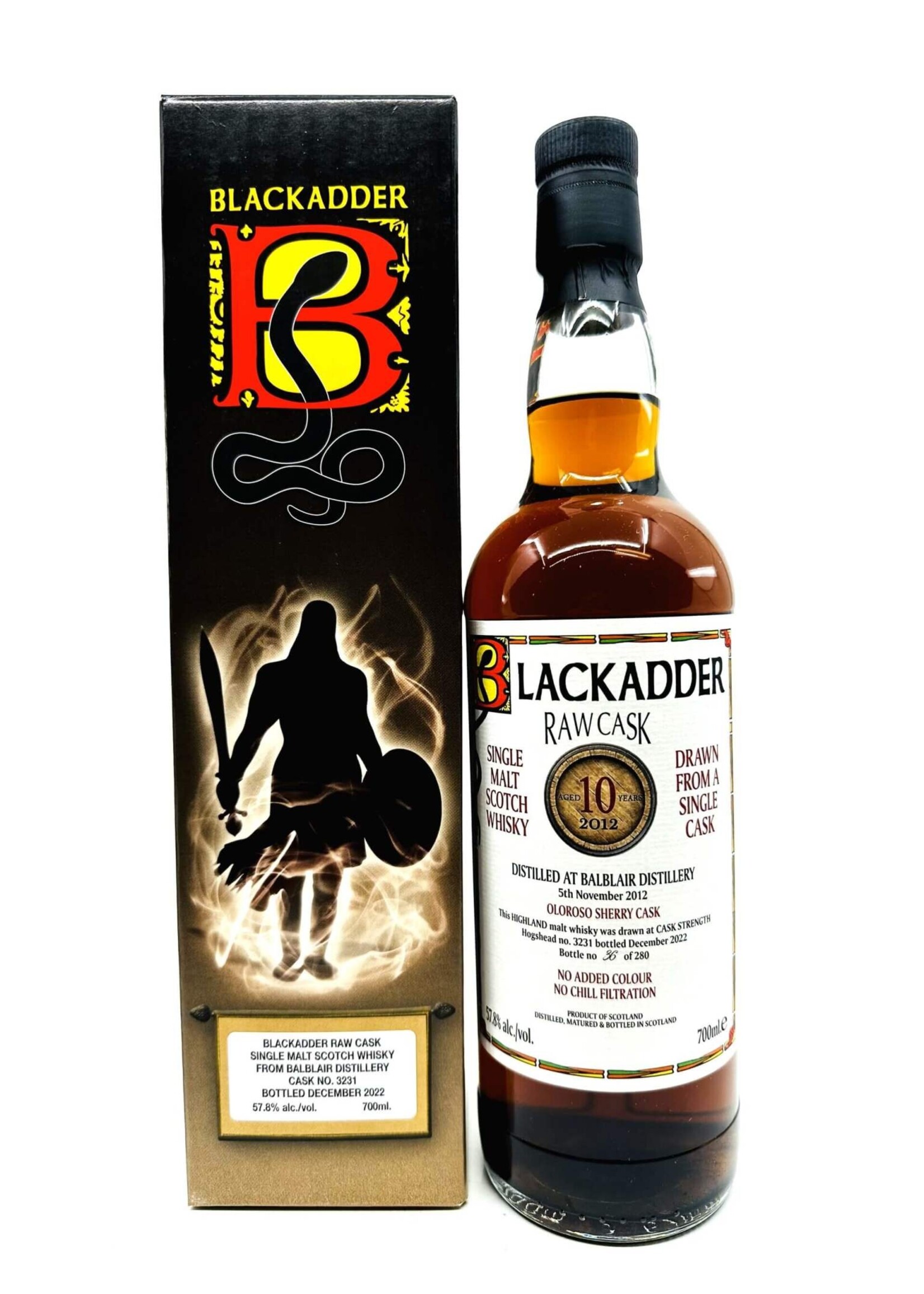 Blackadder Blackadder / Balblair 10 Year Distilled 2012 Single Cask Single Malt Scotch Whisky 62.1% abv / 700mL
