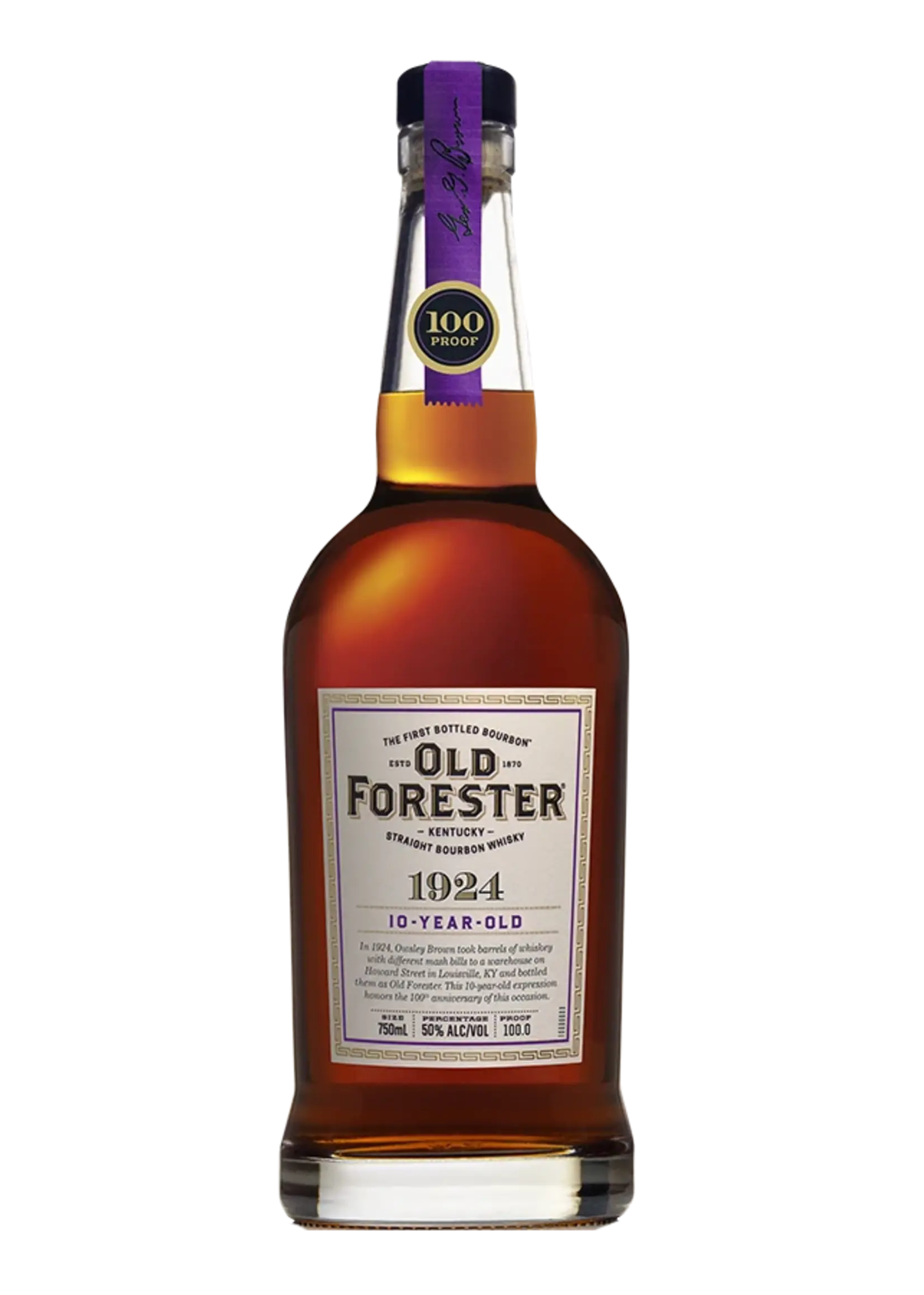 Old Forester / Whiskey Row Series 10 Year Old 1924 Kentucky Straight Bourbon / 750mL