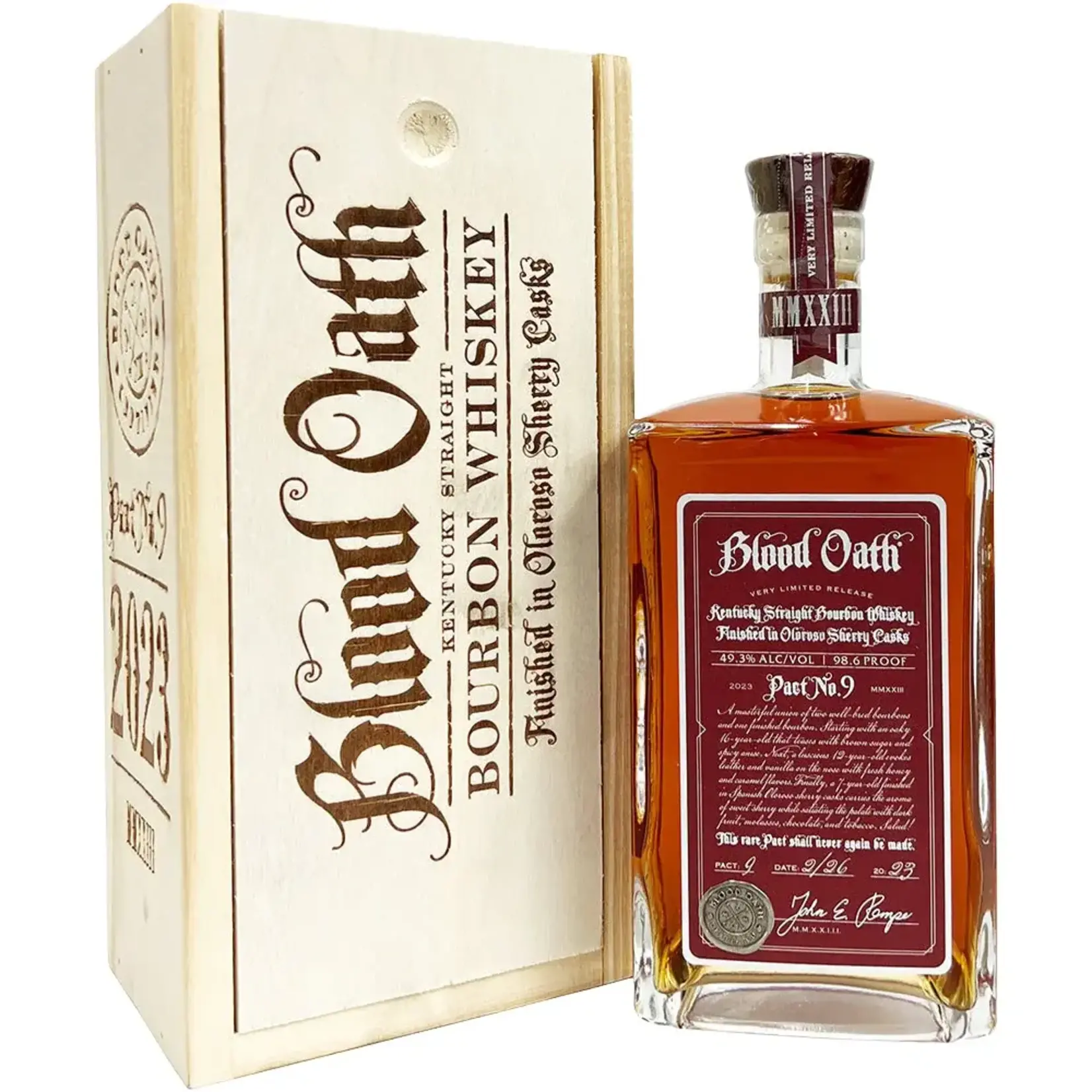 Blood Oath Blood Oath / Pact No. 9 Kentucky Straight Bourbon Whiskey / 750mL