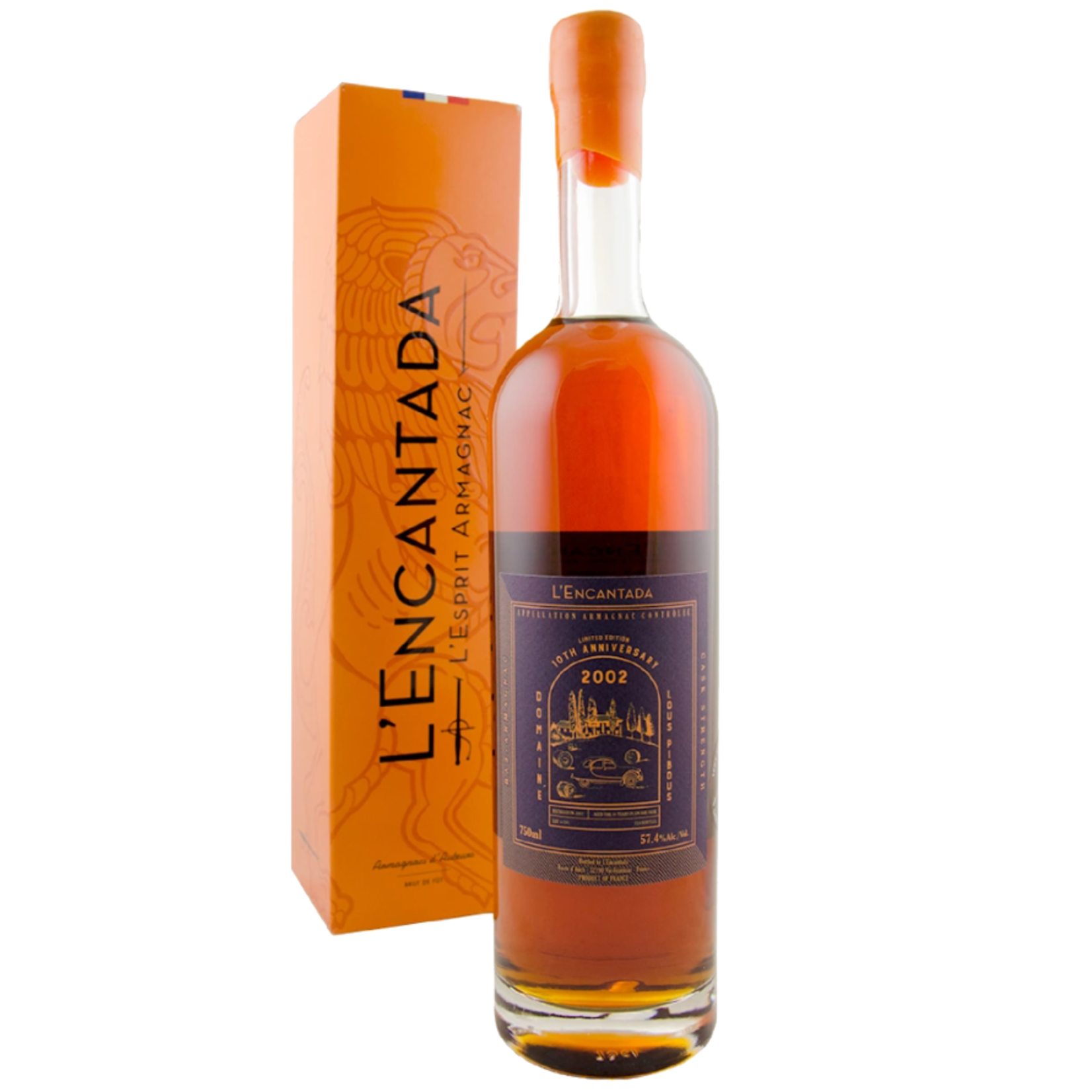 L’Encantada L’Encantada / Lous Pibous 2002 Limited 10th Anniversary Edition Armagnac lot #181 57.4% abv / 750mL