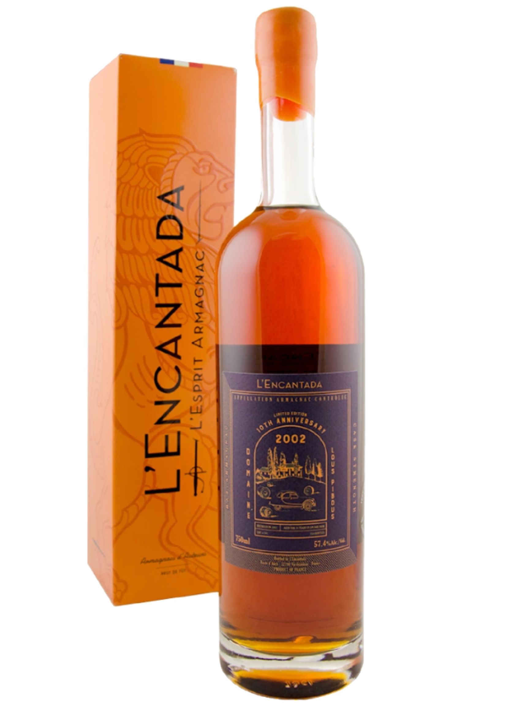 L’Encantada L’Encantada / Lous Pibous 2002 Limited 10th Anniversary Edition Armagnac lot #181 57.4% abv / 750mL