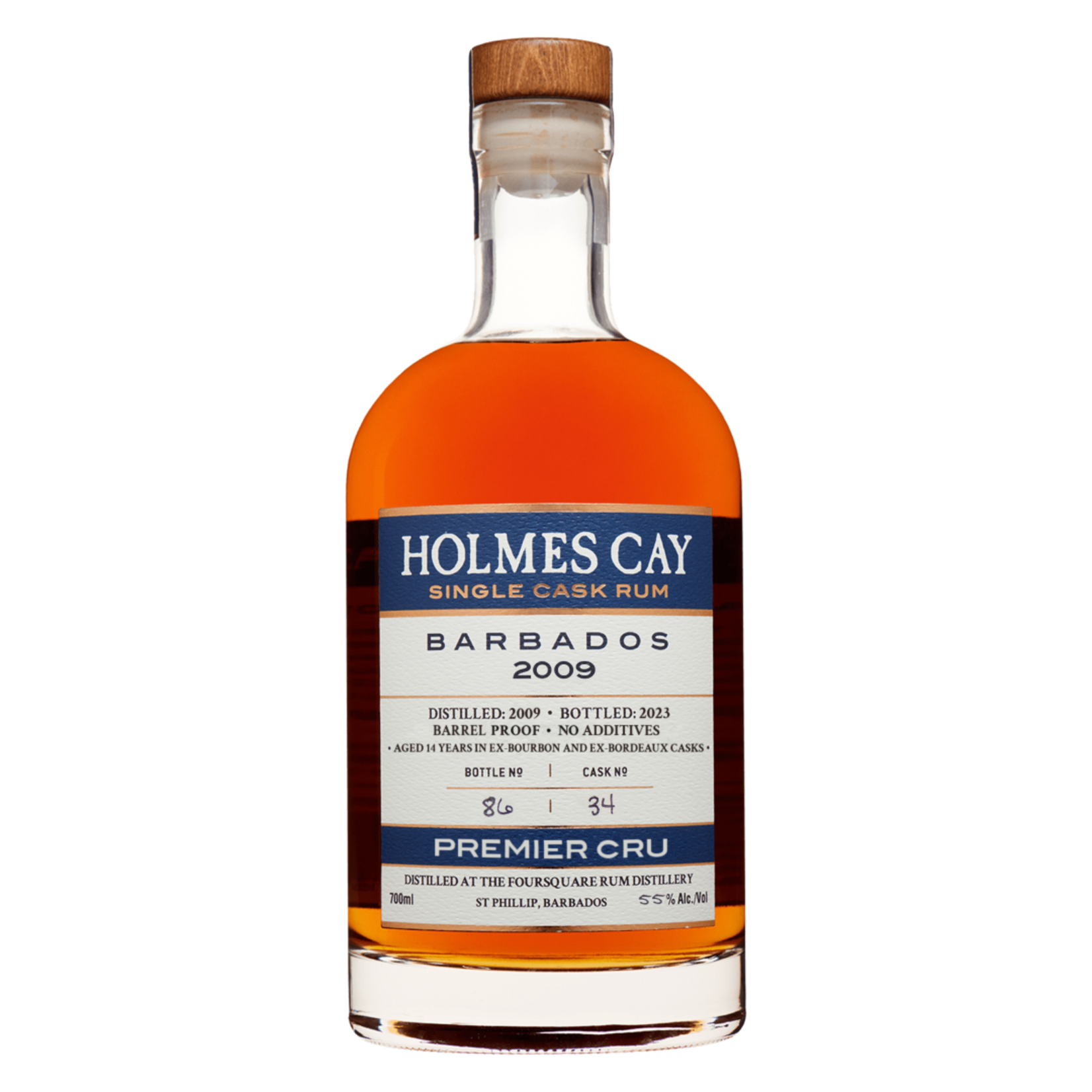 Holmes Cay Holmes Cay / Barbados Rum Premier Cru Ex-Bordeaux Cask Finish 2009 55% 2009 / 750mL