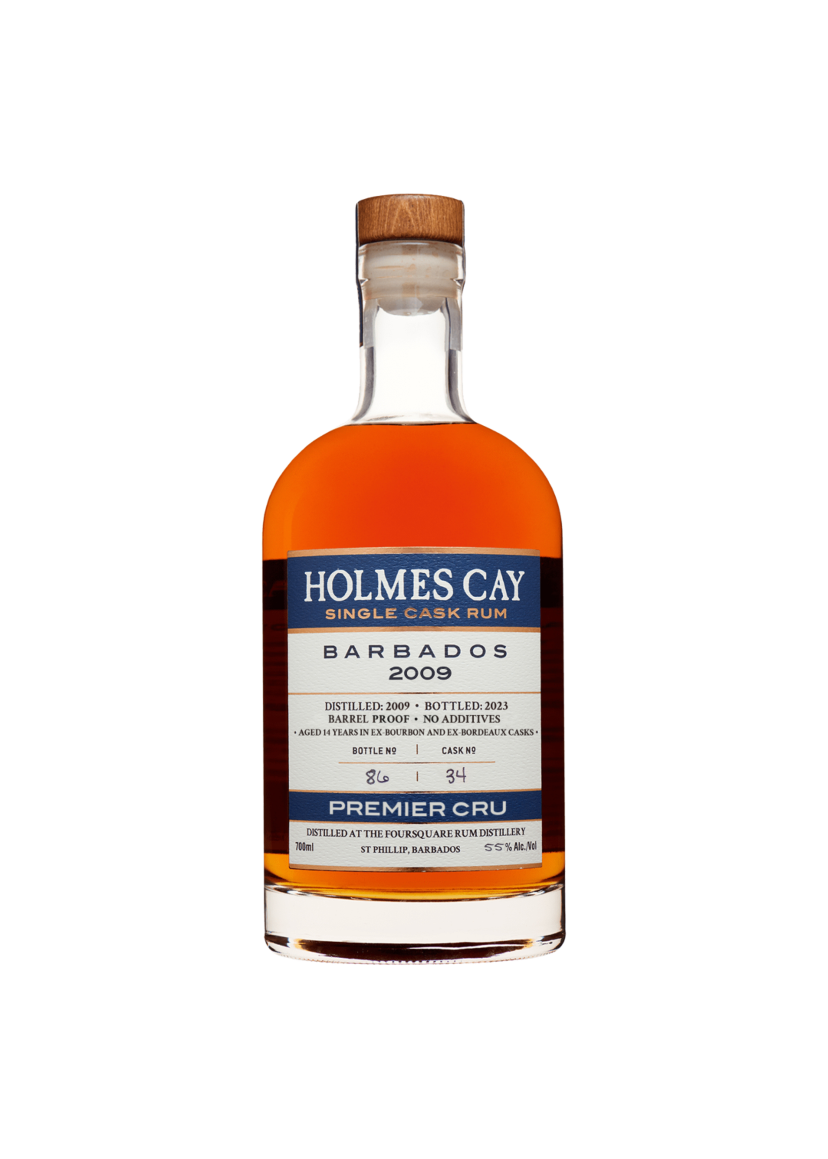 Holmes Cay Holmes Cay / Barbados Rum Premier Cru Ex-Bordeaux Cask Finish 2009 55% 2009 / 750mL