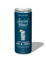 Social Hour Cocktails Social Hour Cocktails / Navy Strength Gin & Tonic / 250mL Single Can