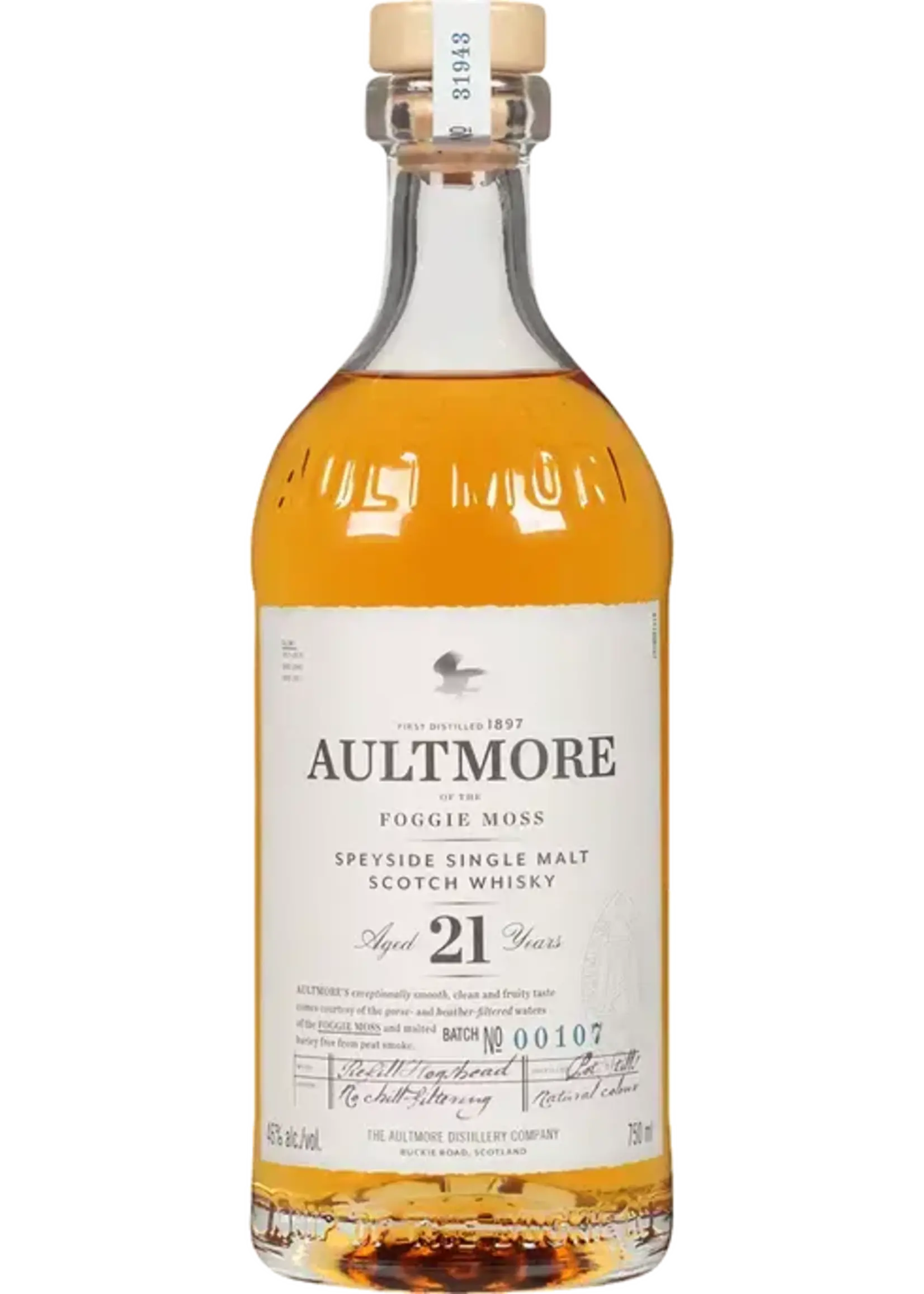 Aultmore Aultmore / 21 Year Old Single Malt Scotch Whisky / 750mL