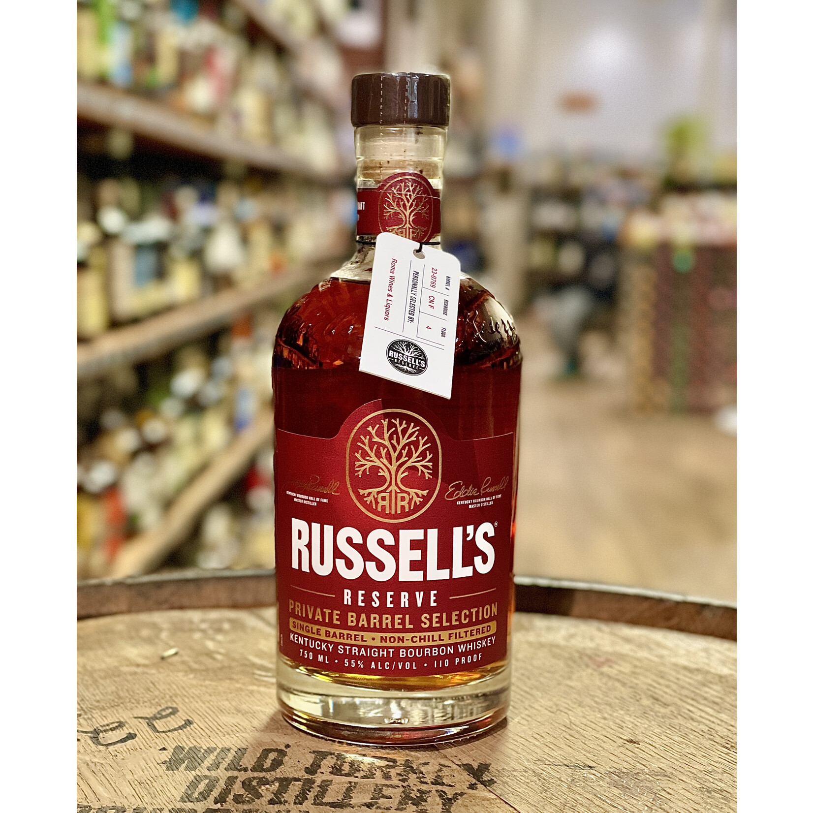 Russell's Reserve Russell's Reserve / Roma Store Pick #4 Single Barrel Bourbon 55% abv / 750mL