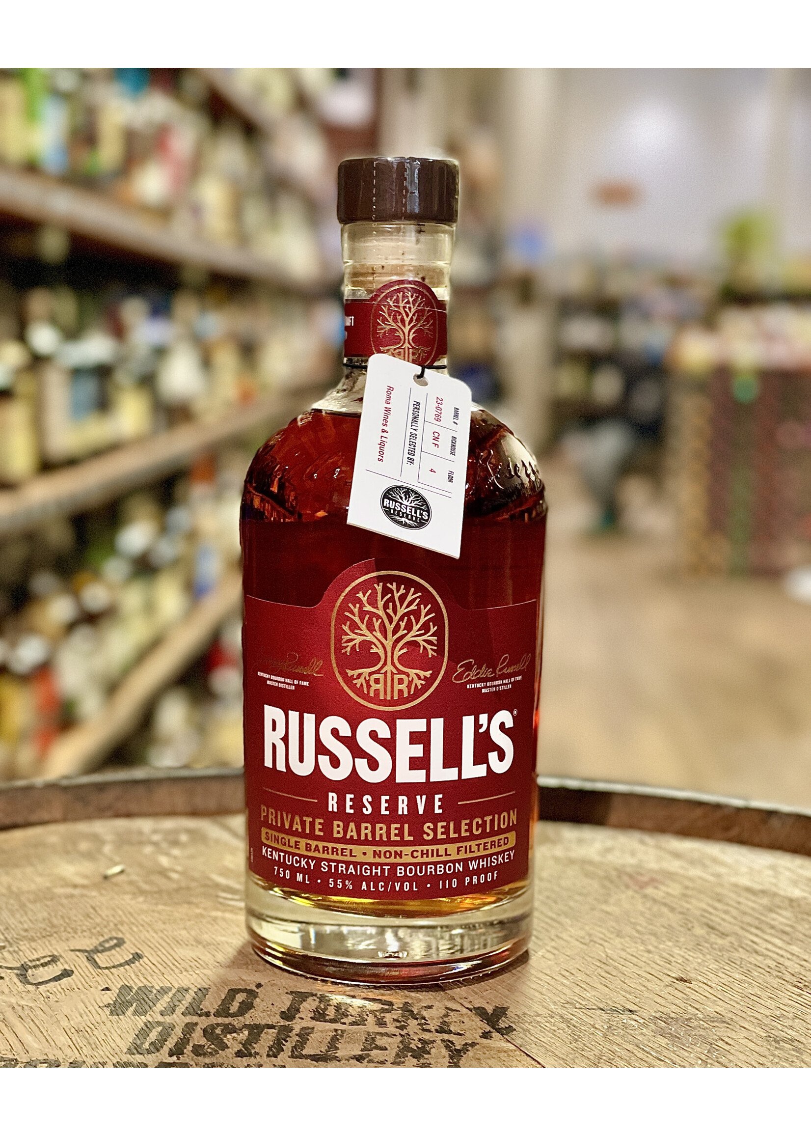 Russell's Reserve Russell's Reserve / Roma Store Pick #4 Single Barrel Bourbon 55% abv / 750mL