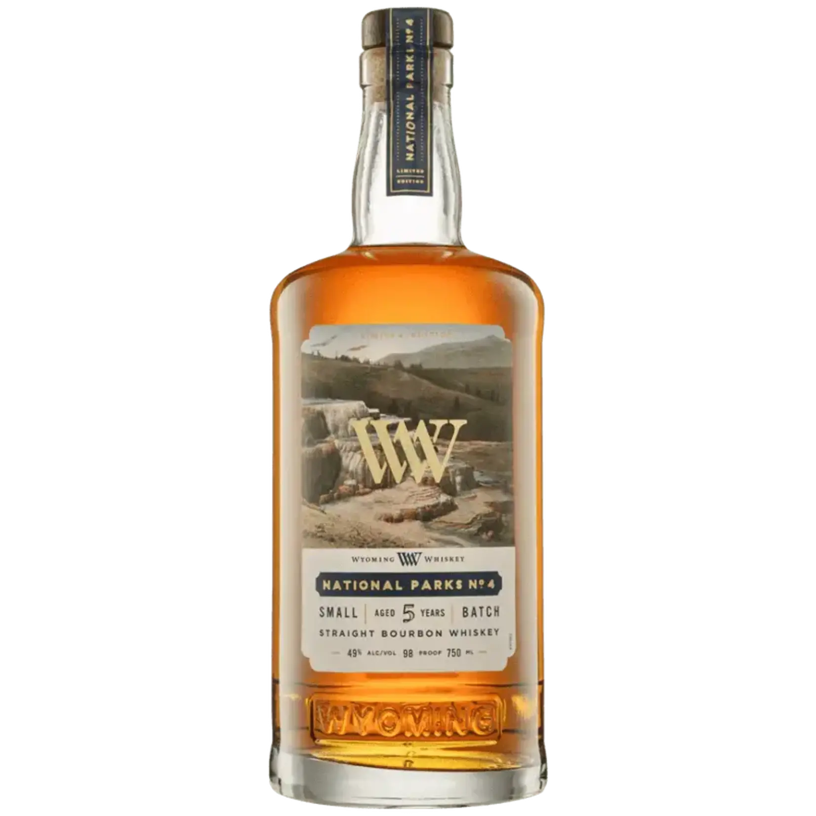 Wyoming Whiskey Wyoming Whiskey / Limited Edition 5 Years Old Small Batch National Parks No. 4 Straight Bourbon Whiskey / 750mL
