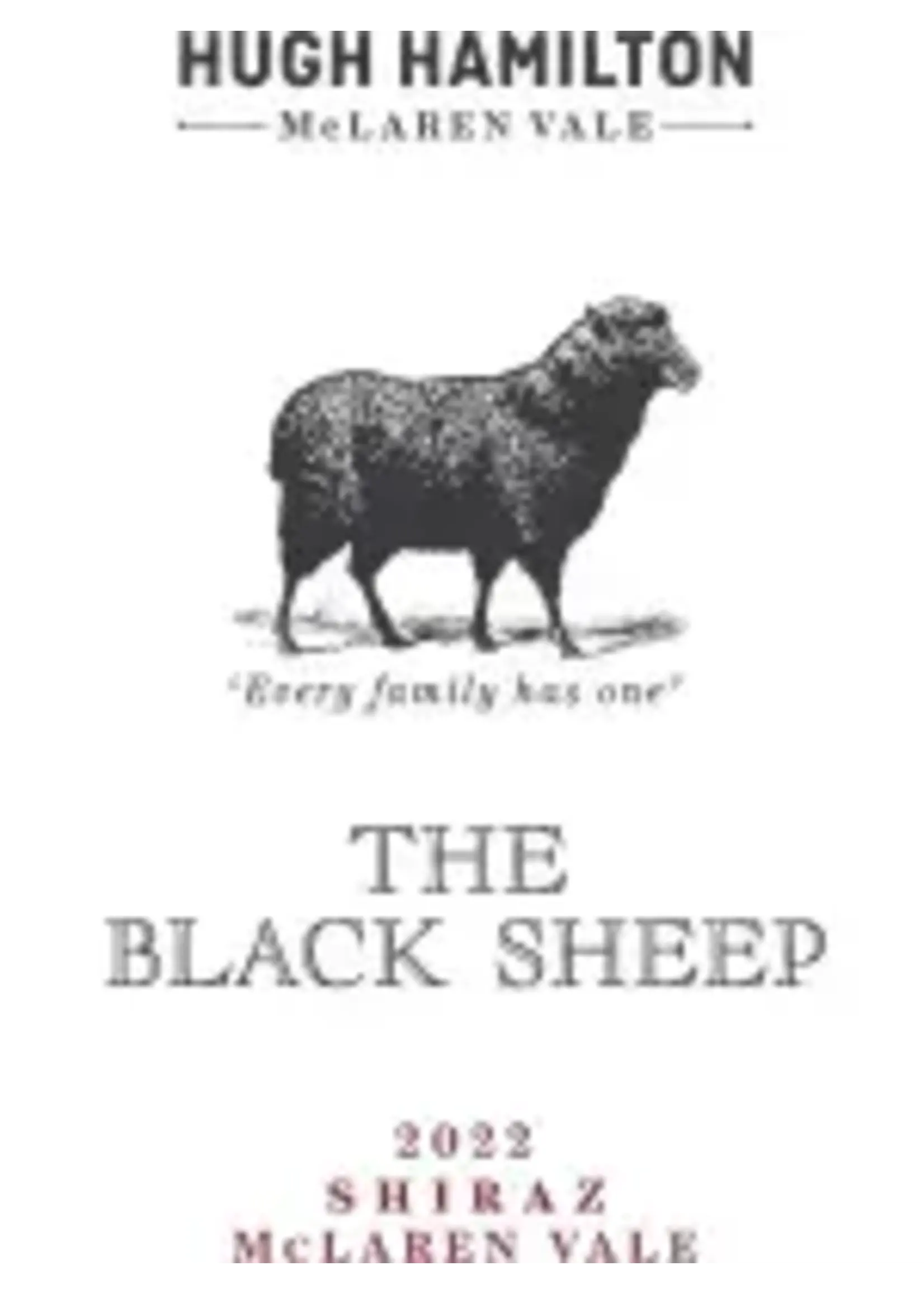 Hugh Hamilton Hugh Hamilton / Shiraz The Black Sheep McLaren Vale / 750mL