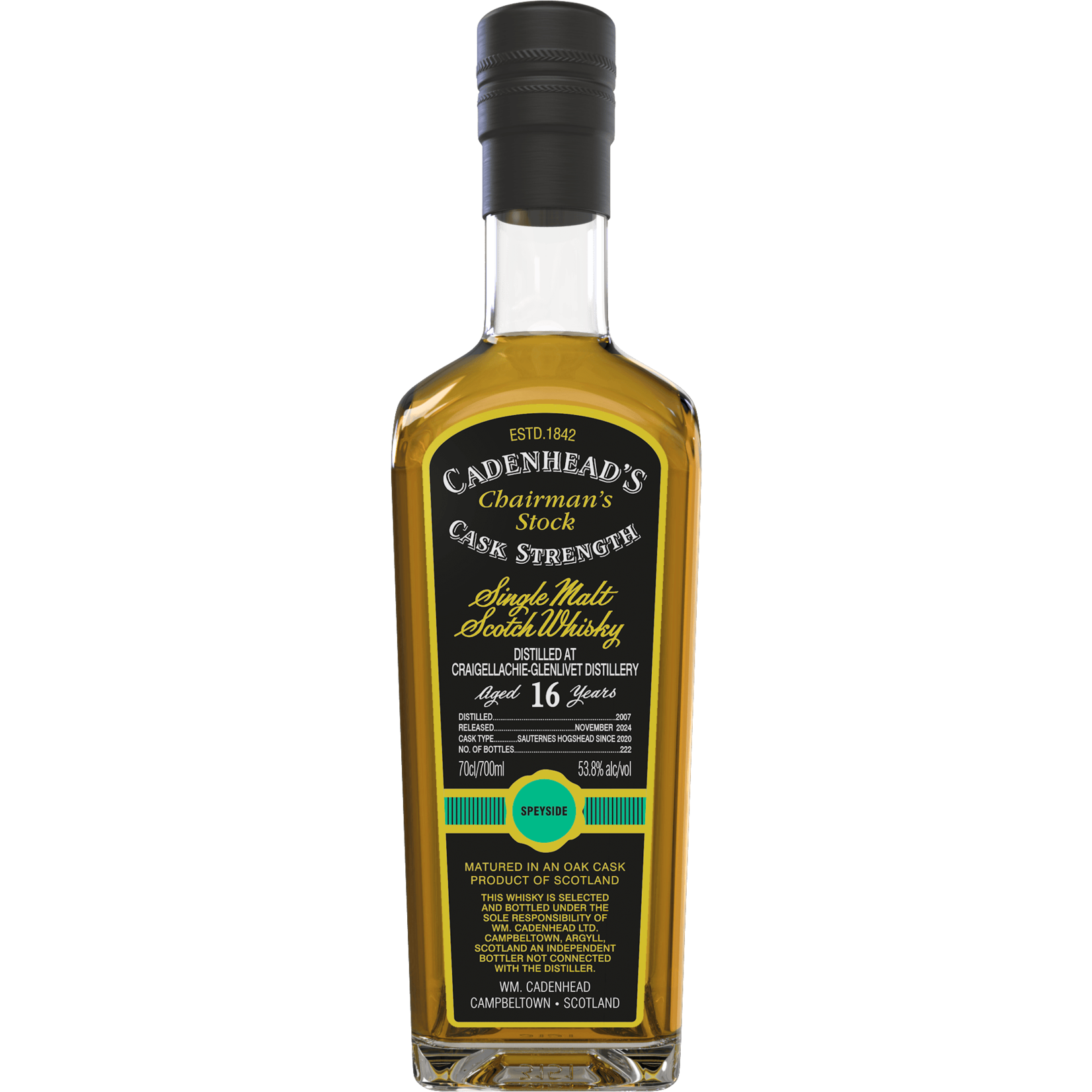 Cadenhead's Cadenhead's / Chairman's Stock Craigellachie-Glenlivet 16 Year Old Single Malt Scotch Whisky / 700mL