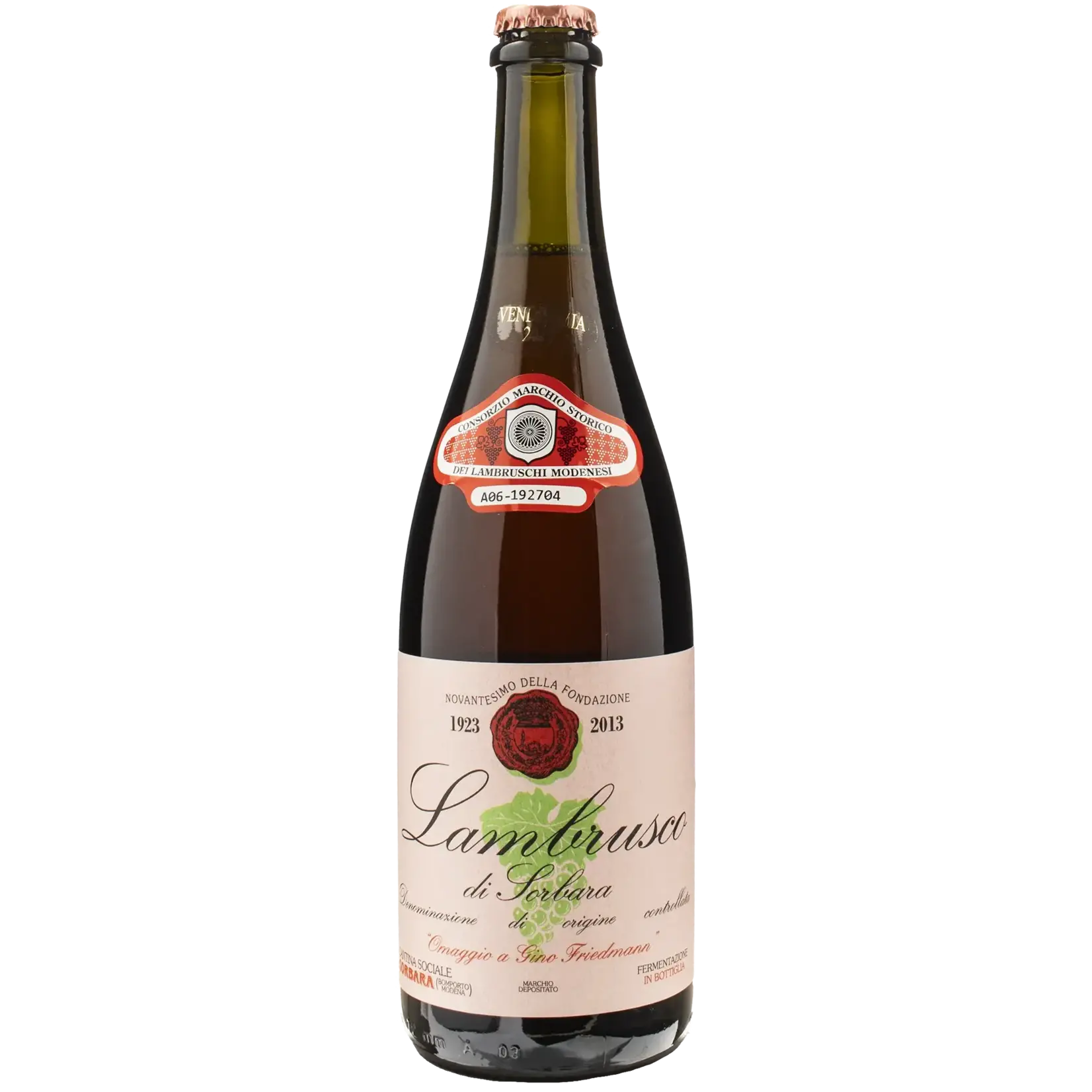 Cantina di Carpi Cantina di Carpi / Lambrusco di Sorbara Omaggio a Gino Friedmann / 750mL