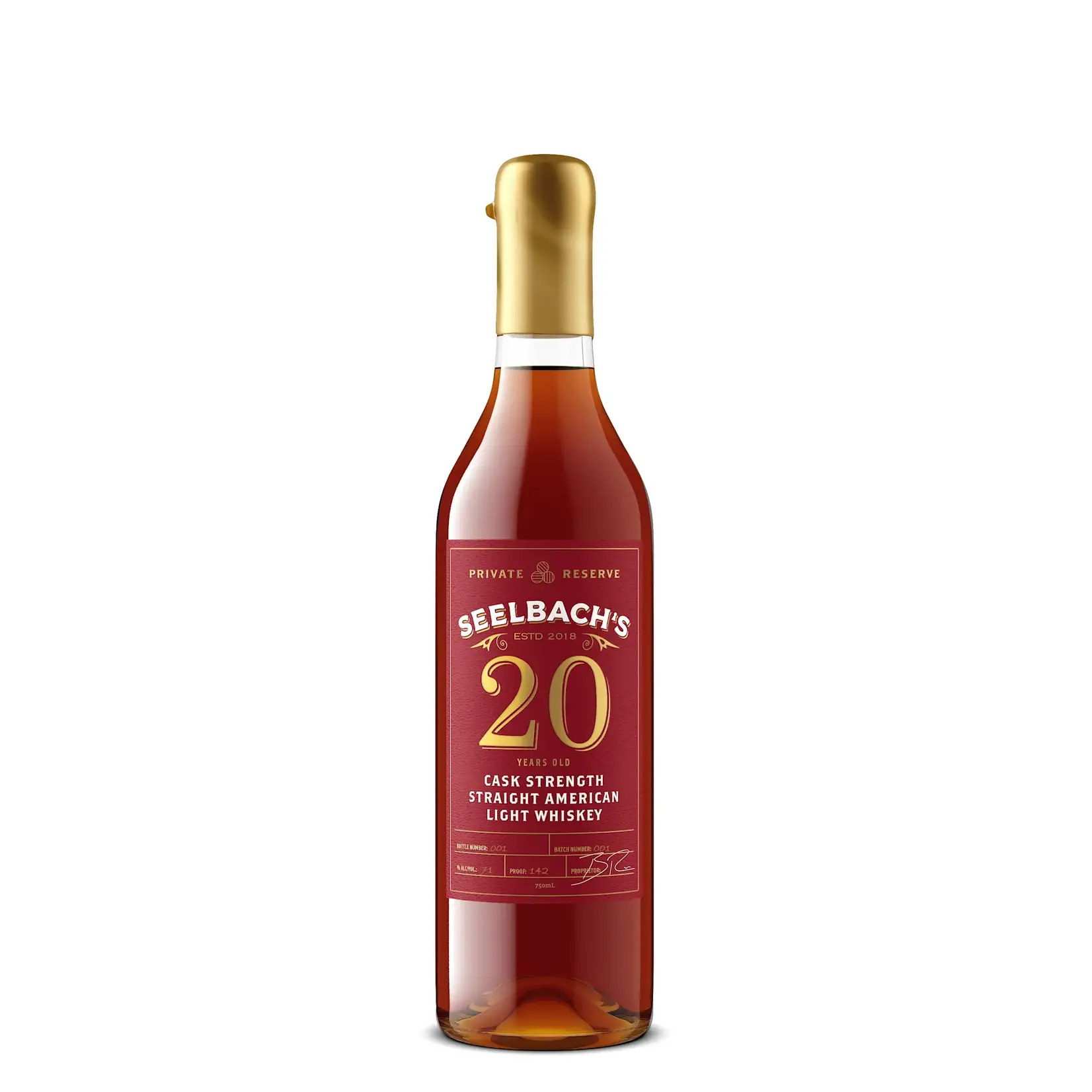 Seelbach's / Private Reserve Cask Strength 20 Year Old Straight American Light Whiskey / 750mL