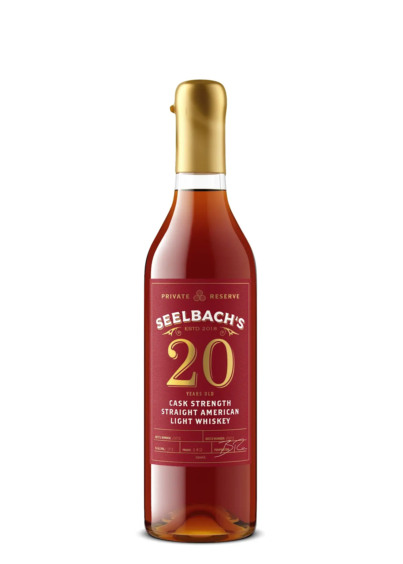 Seelbach's / Private Reserve Cask Strength 20 Year Old Straight American Light Whiskey / 750mL