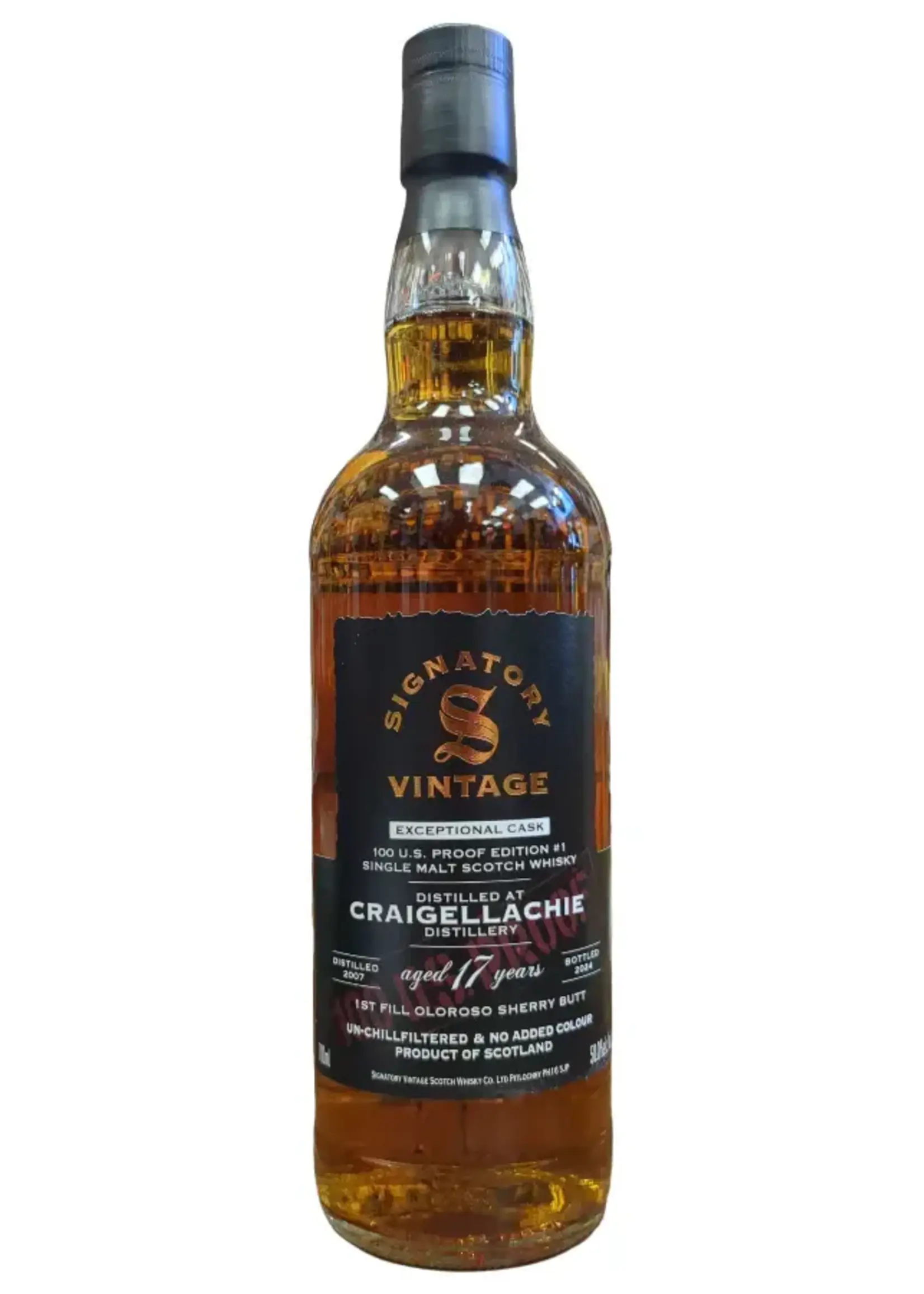 Signatory Signatory / 17 Years Old Craigellachie Exceptional Cask Single Malt Scotch Whisky Edition / 700mL