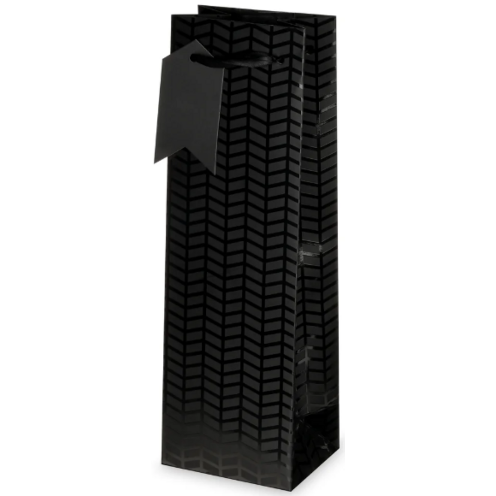 True Brands Matte Black Single Bottle Wine Bag