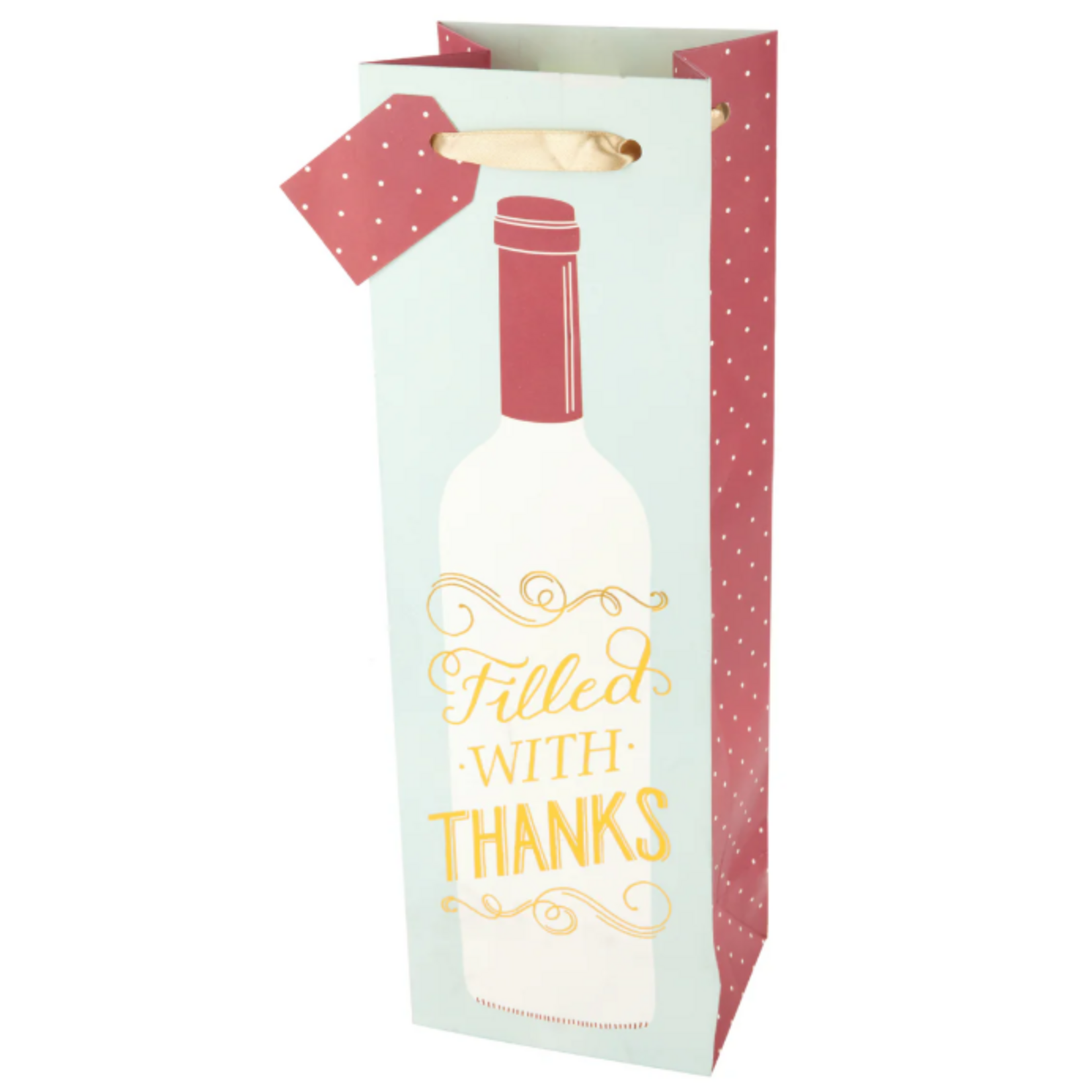 True Brands Filled with Thanks Wine Bag