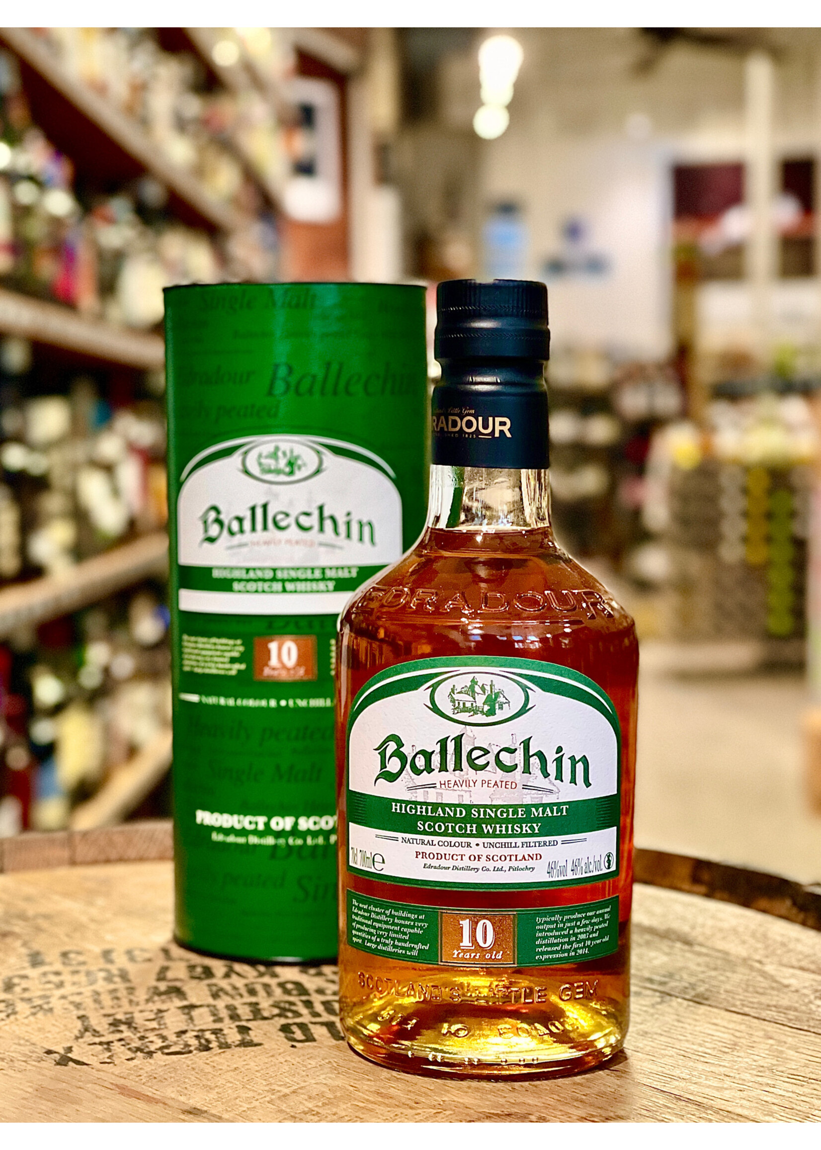Ballechin / 10 Years Old Heavily Peated Highland Single Malt Scotch Whisky 92 Proof / 700mL