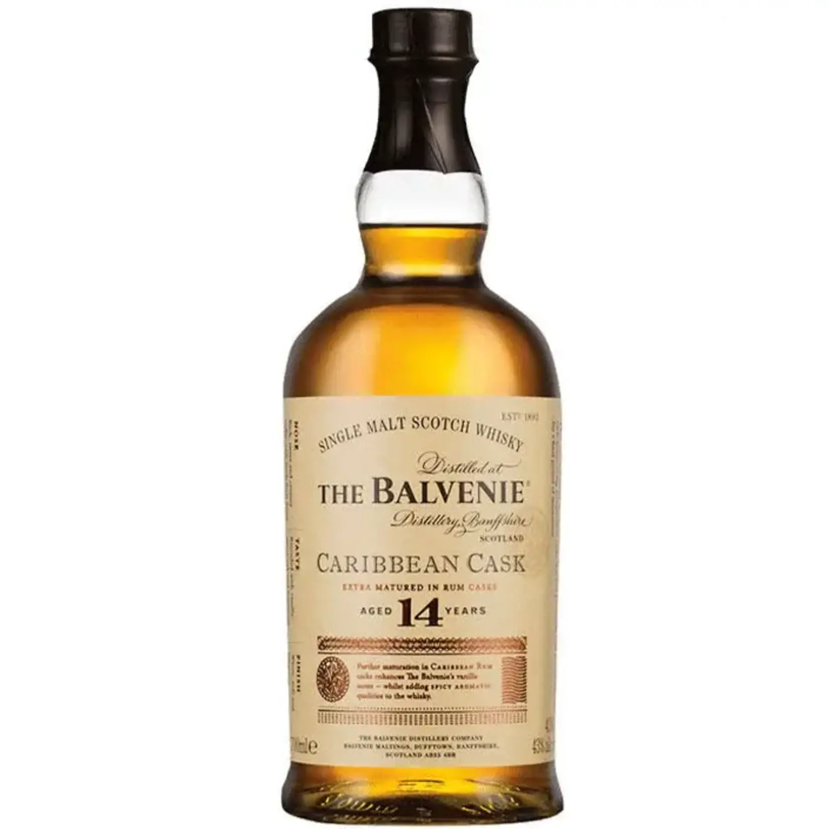 Balvenie The Balvenie / 14 Years Old Caribbean Cask Single Malt Scotch Whisky / 50mL