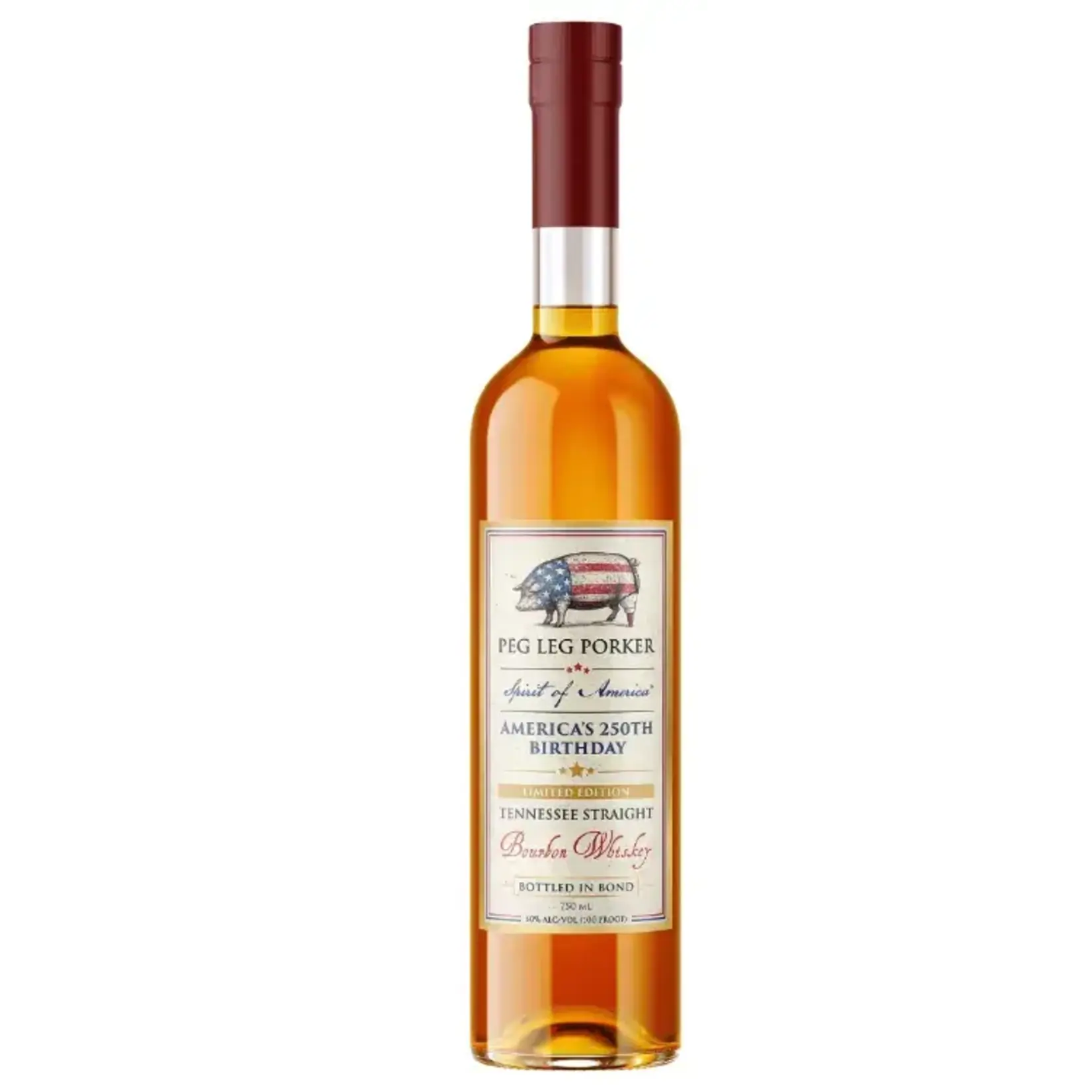 Peg Leg Porker Peg Leg Porker / Limited Edition America's 250th Birthday Bottled In Bond Tennessee Straight Bourbon Whiskey / 750mL