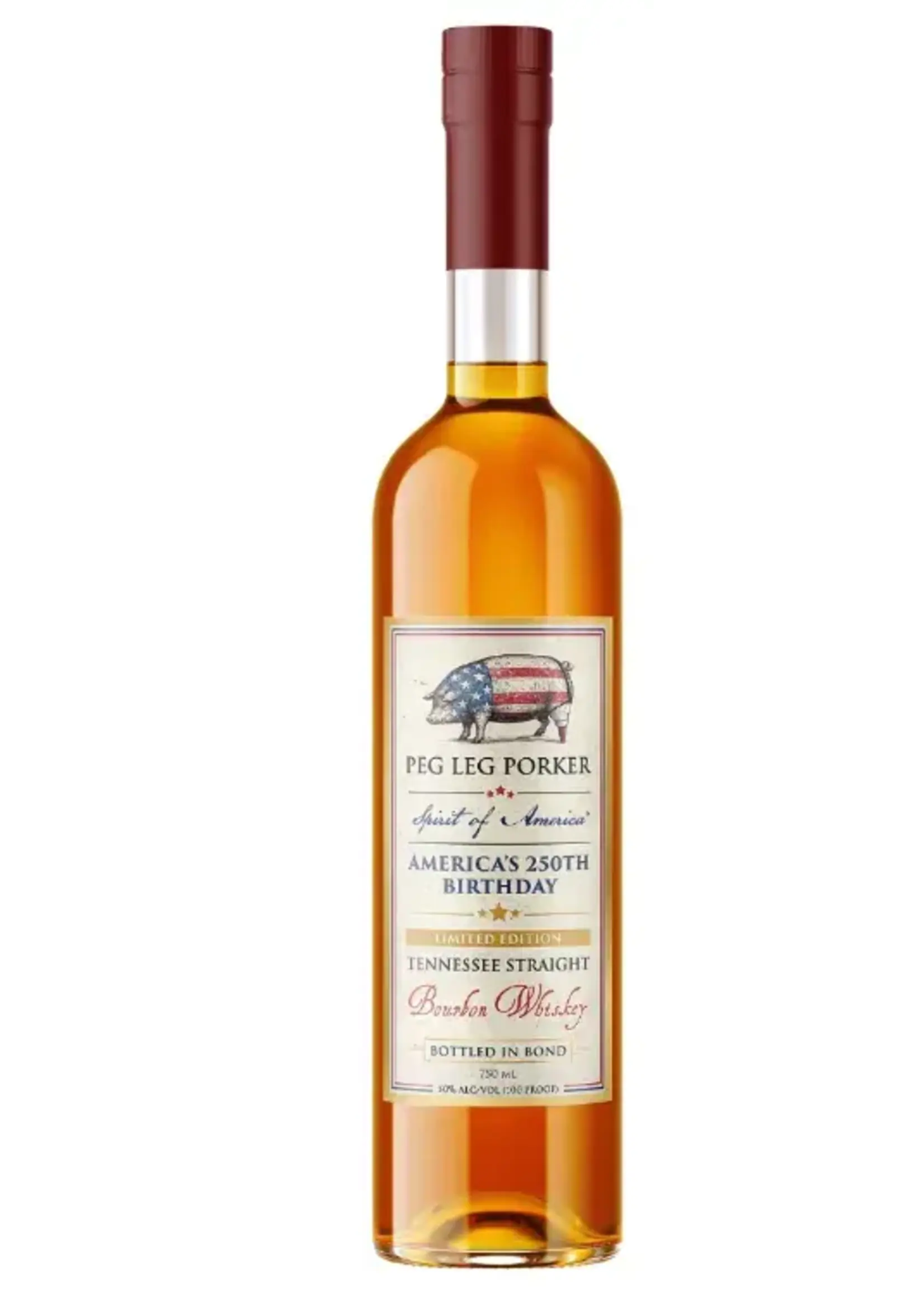 Peg Leg Porker Peg Leg Porker / Limited Edition America's 250th Birthday Bottled In Bond Tennessee Straight Bourbon Whiskey / 750mL