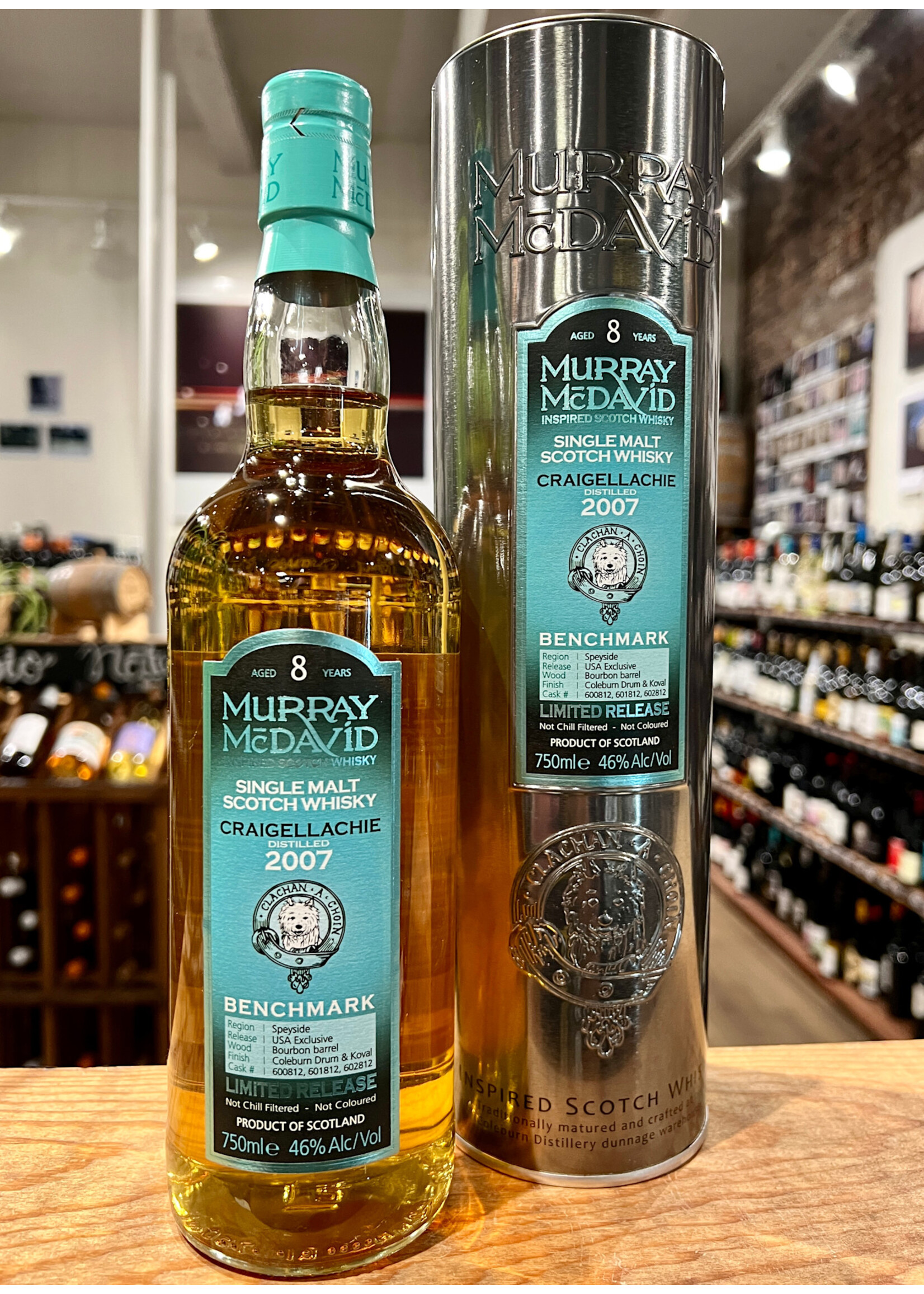 Murray McDavid Murray McDavid / Craigellachie 2007 Benchmark Coleburn Drum & Koval Cask Finish 46% abv / 750mL
