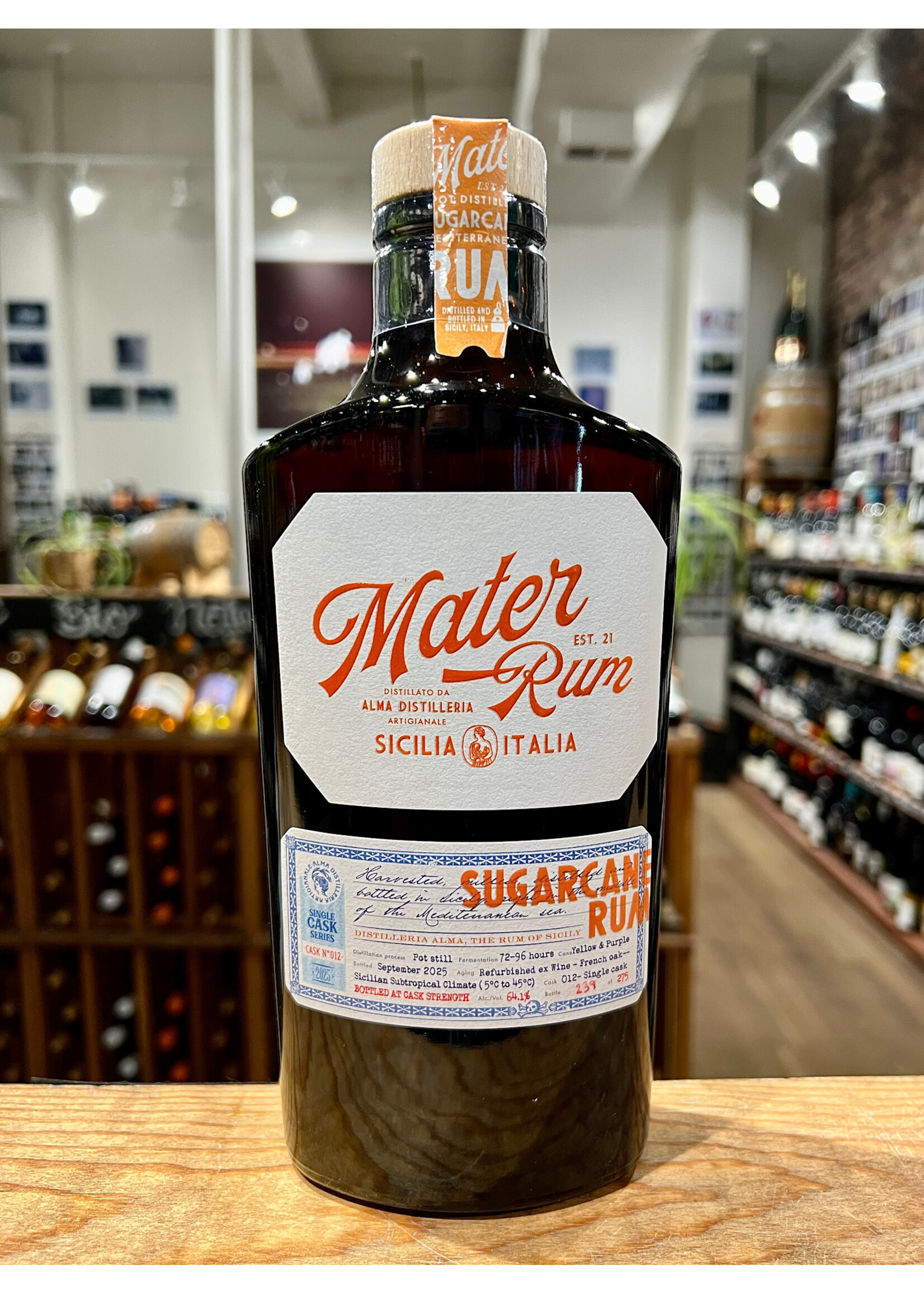 Mater Mater / Single Cask No. 12 Single Farm Pure Sugar Cane Sicilian Rum / 750mL