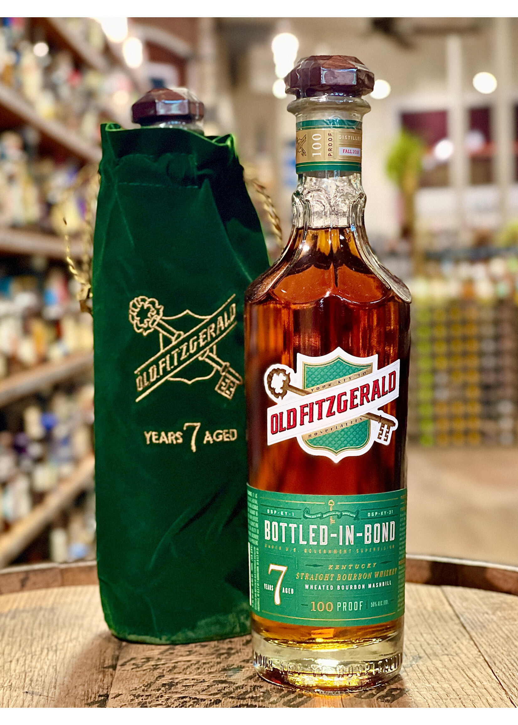 Old Fitzgerald Old Fitzgerald / 7 Years Old Bottled-In-Bond Wheated Bourbon Mashbill Kentucky Straight Bourbon Whiskey 100 Proof / 700mL