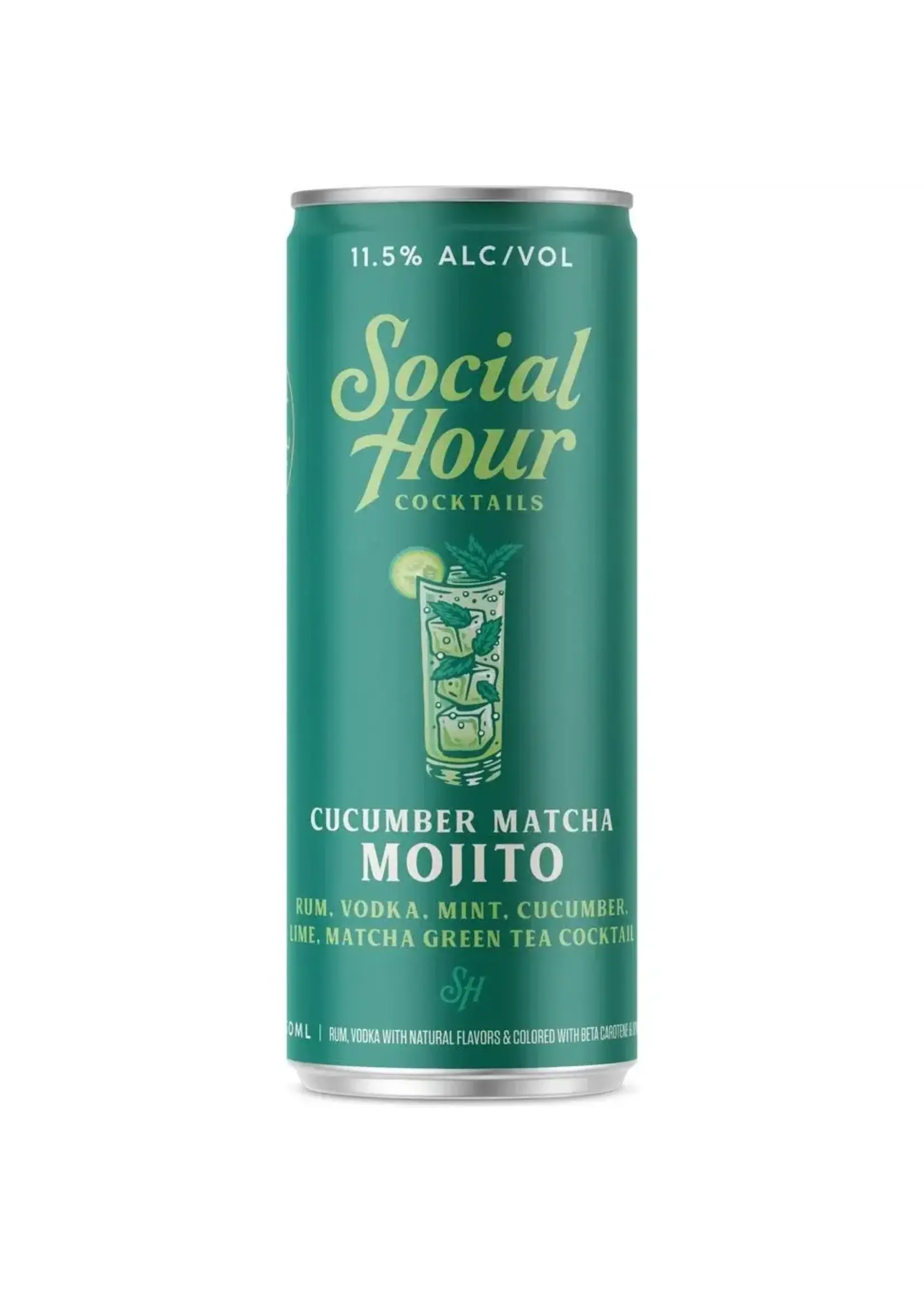 Social Hour Cocktails Social Hour Cocktails / Cucumber Matcha Mojito / 250mL Single Can