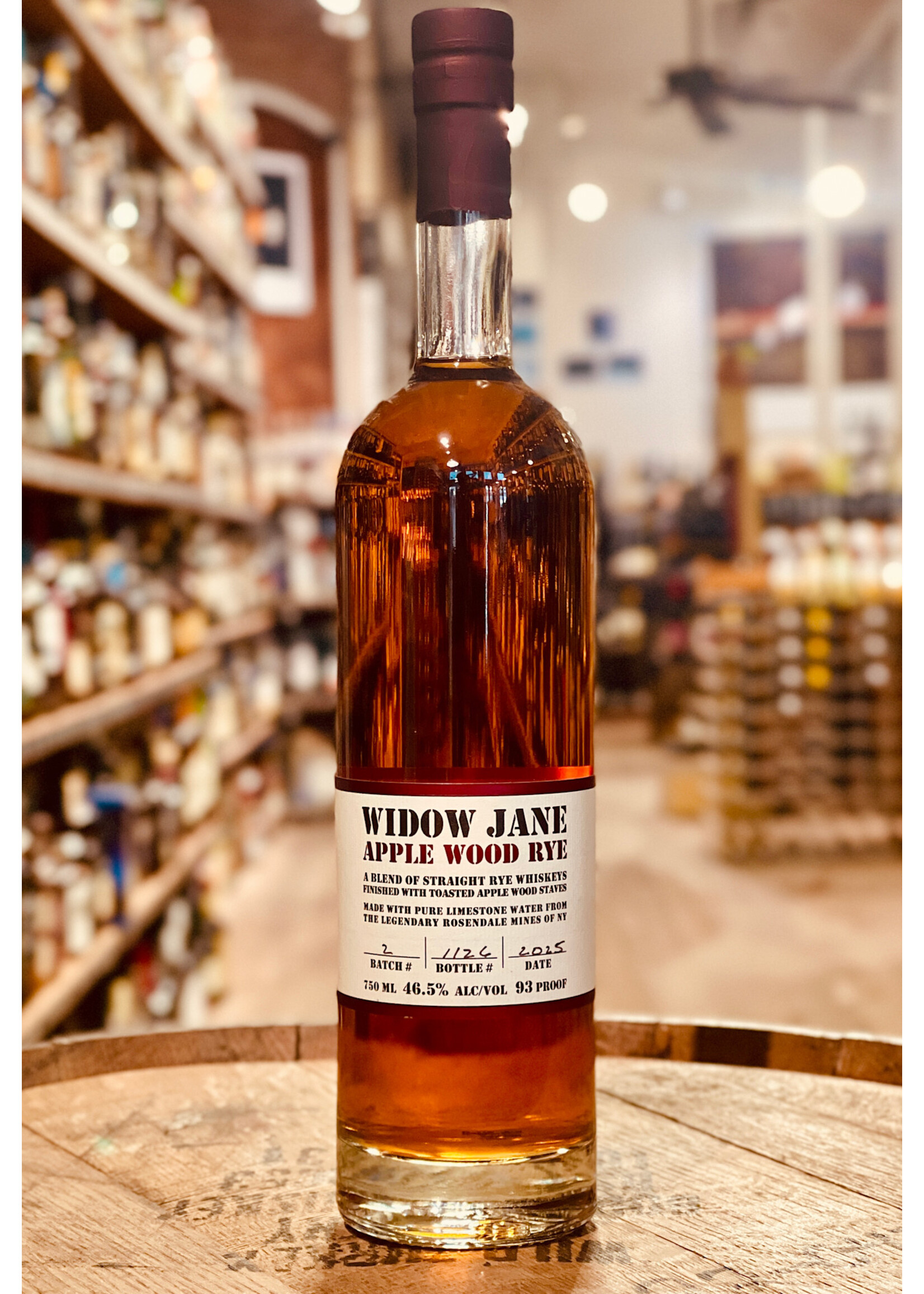 Widow Jane Widow Jane / Apple Wood Rye Straight Rye Whiskey / 750mL