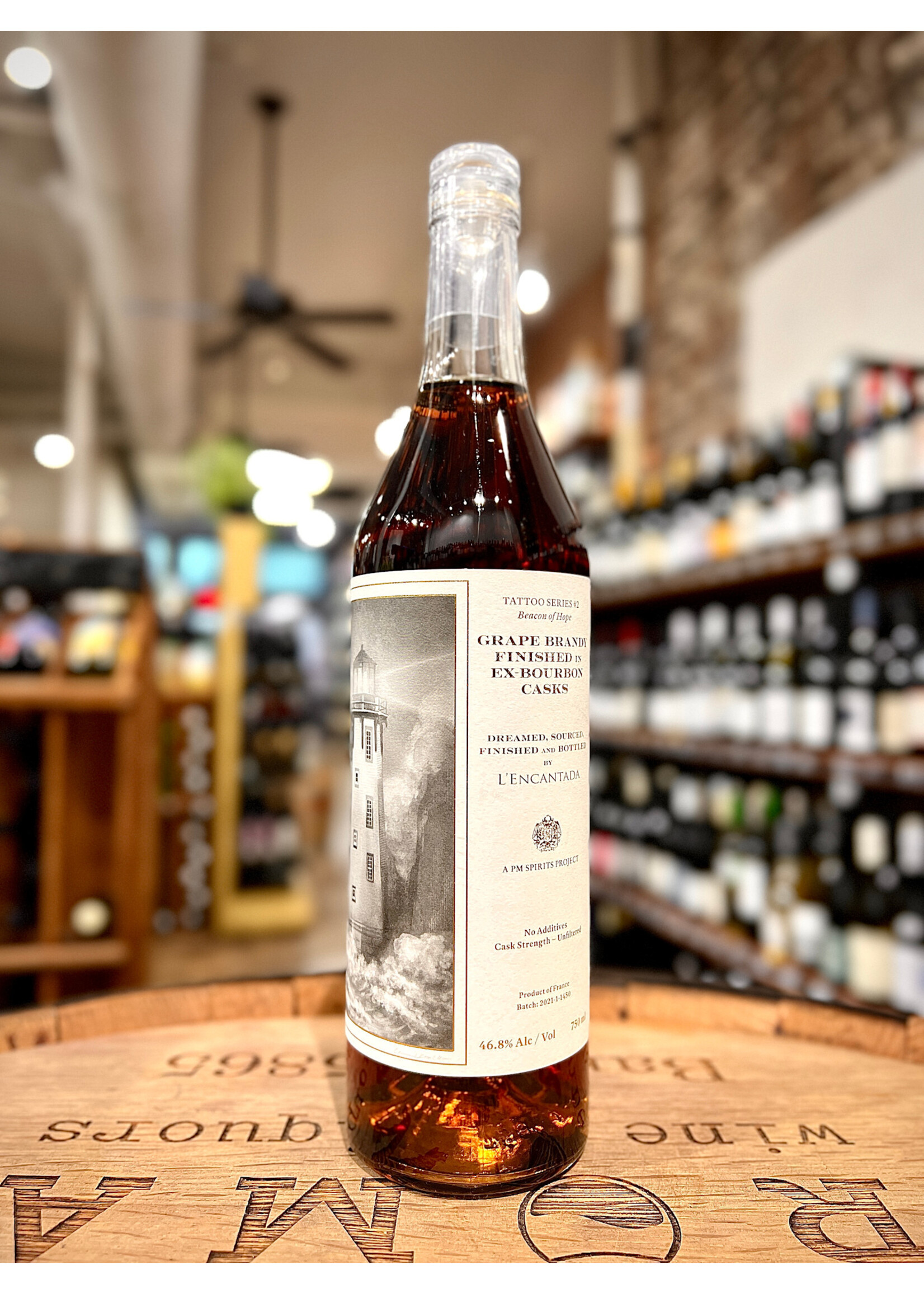 L’Encantada L’Encantada / Tattoo 2.0 Beacon of Hope “Armagnac” Finished in Ex-Bourbon (Weller) Casks 46.8%  abv / 750mL