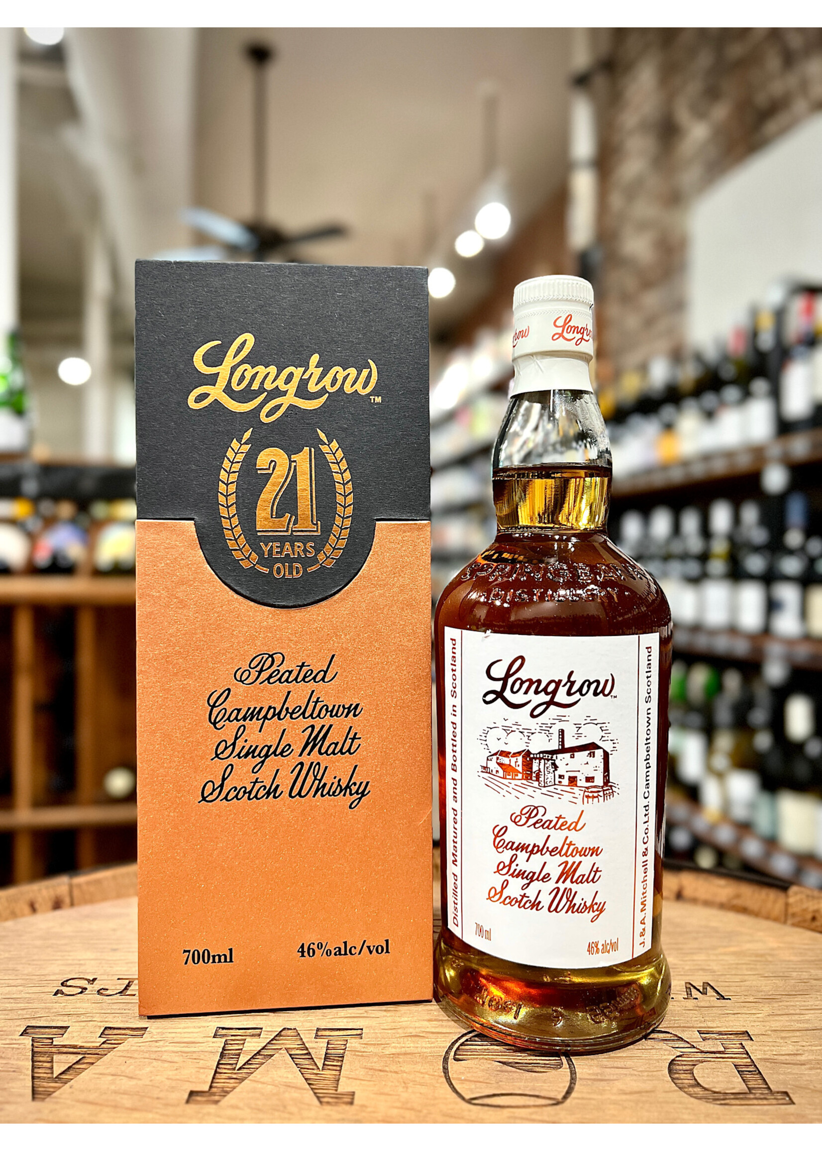 Springbank Longrow / 21 Year Old Single Malt Scotch Whisky 46% abv / 700mL