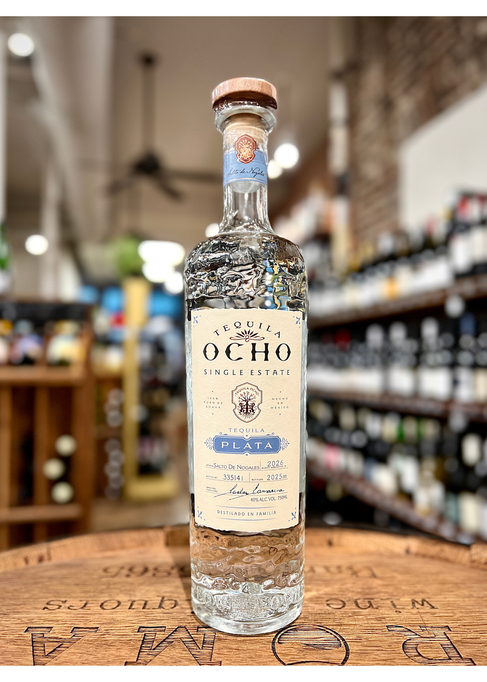 Tequila Ocho Tequila Ocho / Single Estate Plata Tequila 100% Puro De Agave / 750mL