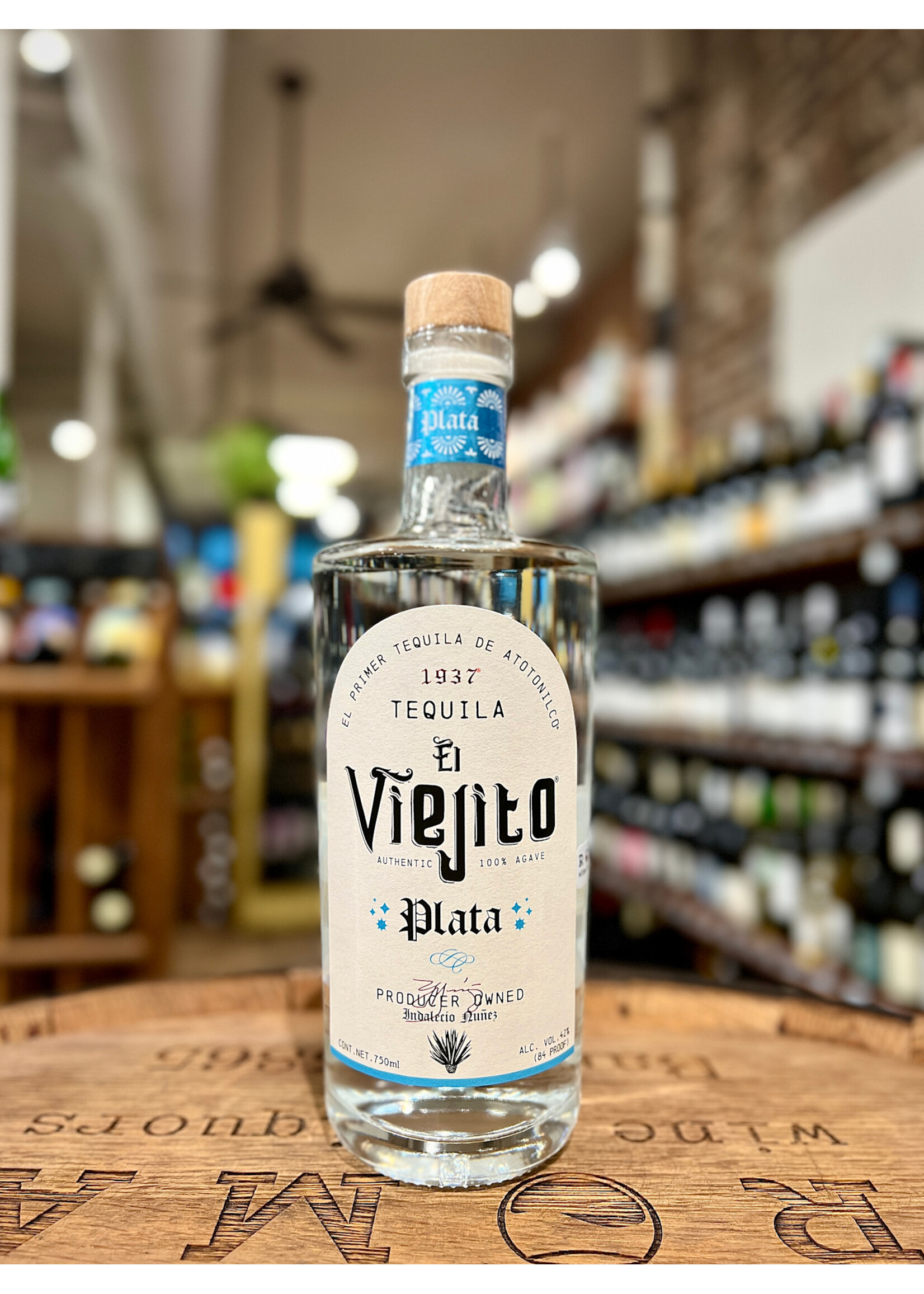 Tequila El Viejito / Plata Tequila 100% Agave 84 Proof / 750mL