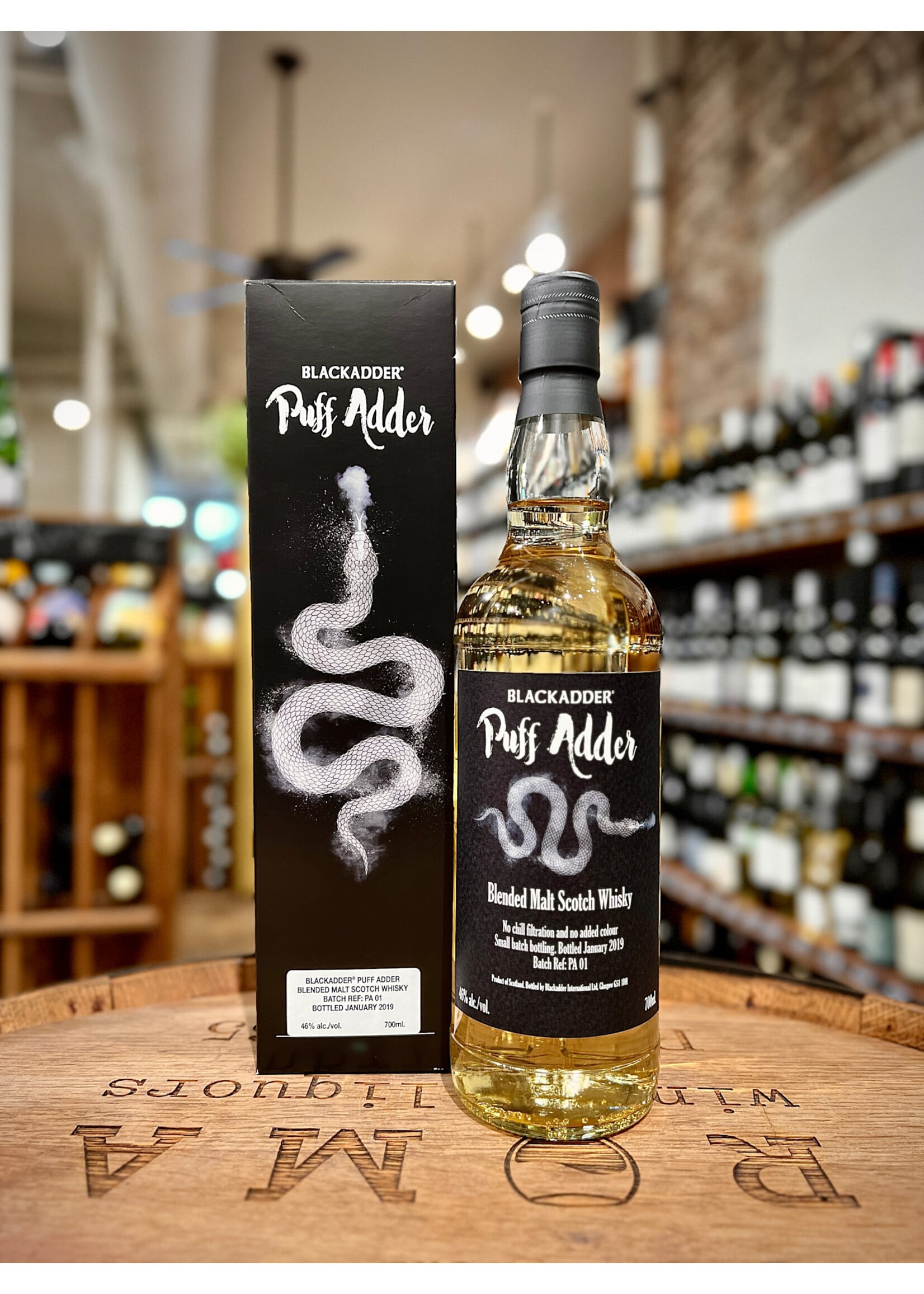 Blackadder Blackadder / Puff Adder Blended Malt Scotch Whisky 46% abv / 700mL