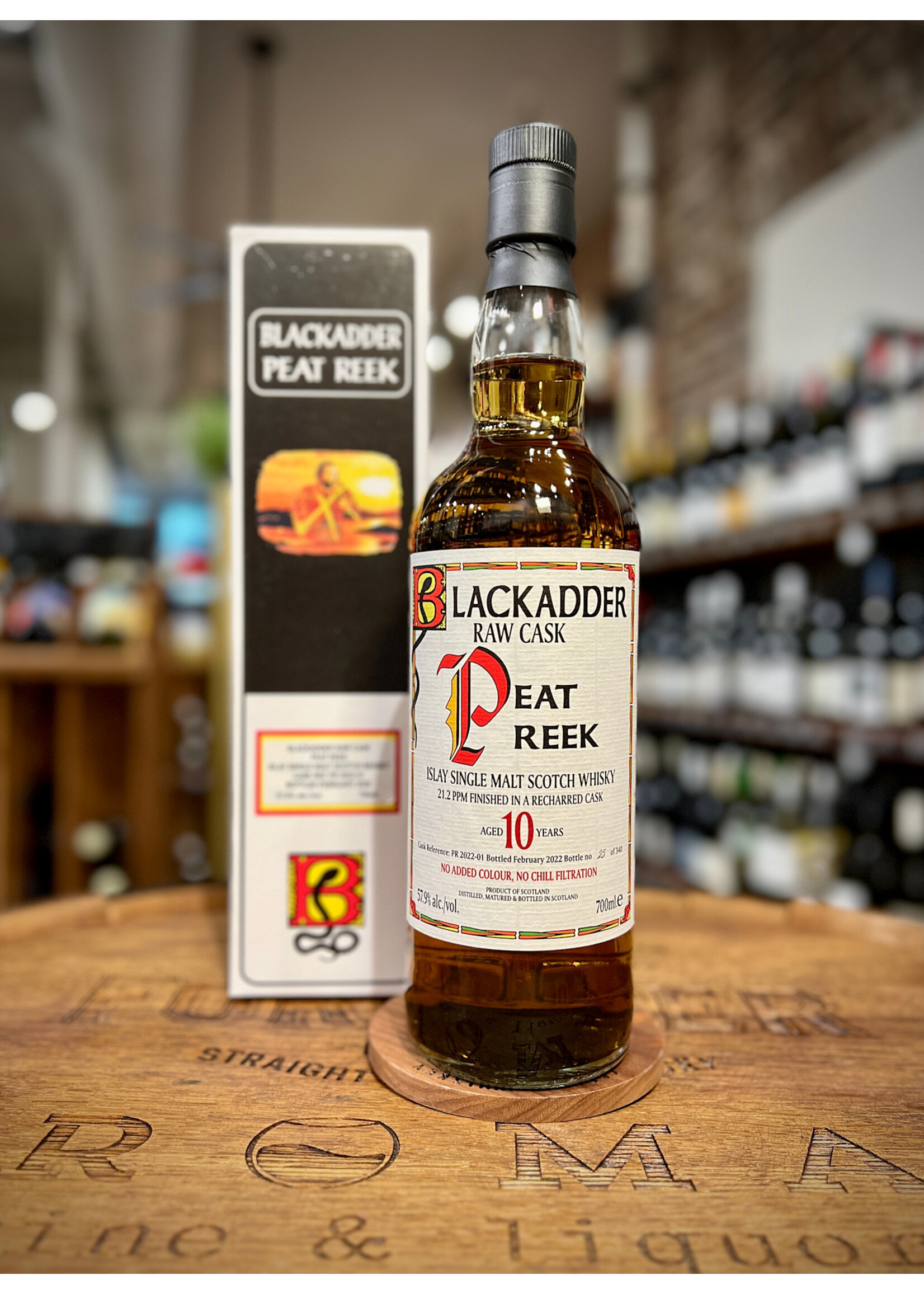 Blackadder Blackadder / Peat Reek 10 Year Recharred Cask Finish Islay Single Malt Scotch Whisky 57.9% abv / 700mL