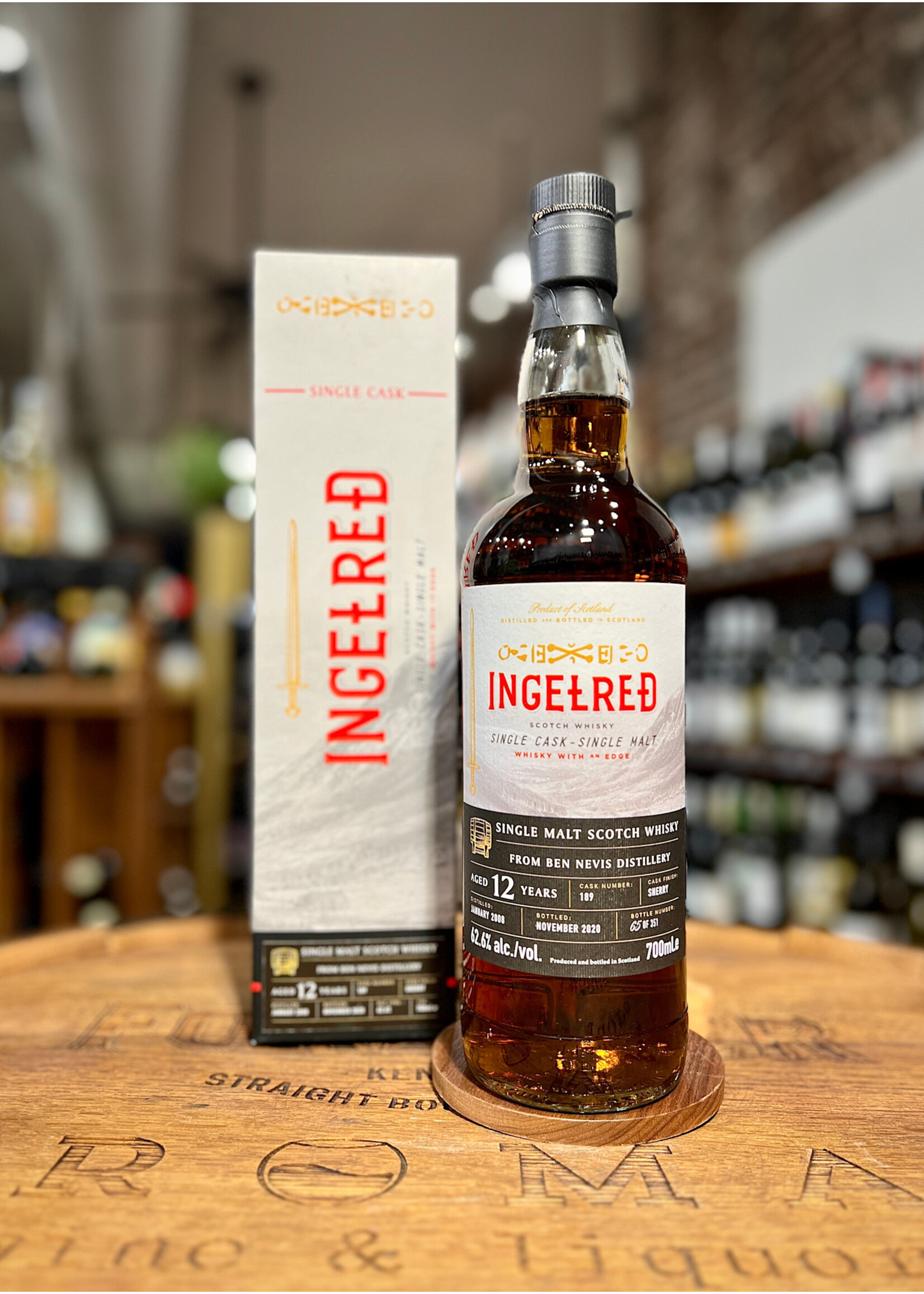 Ingelred Ingelred / Ben Nevis 12 Year Sherry Cask Finished Single Cask #189 Single Malt Scotch Whisky 62.6% abv / 700mL