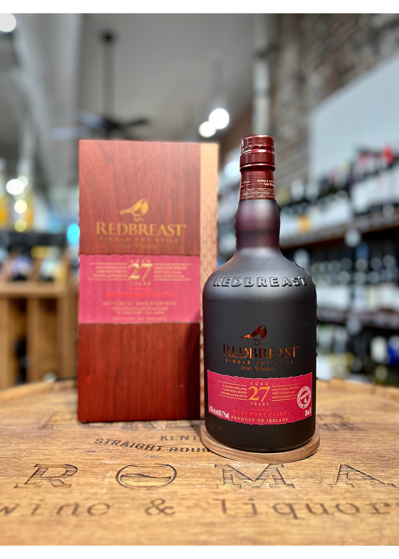 Redbreast Redbreast Whiskey / 27 Year Old Ruby Port Cask Single Pot Still Irish Whiskey / 750mL / call for batch number
