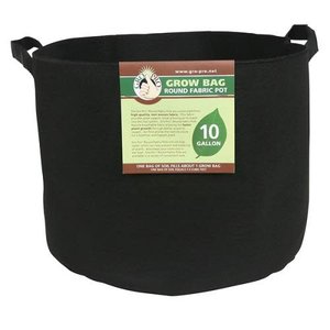 Gro Pro Gro Pro Premium Round Fabric Pot w/ Handles 3 Gallon - Black (72/Cs)