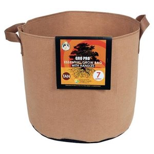 Gro Pro Gro Pro Essential Round Fabric Pot w/ Handles 3 Gallon - Tan (72/Cs)